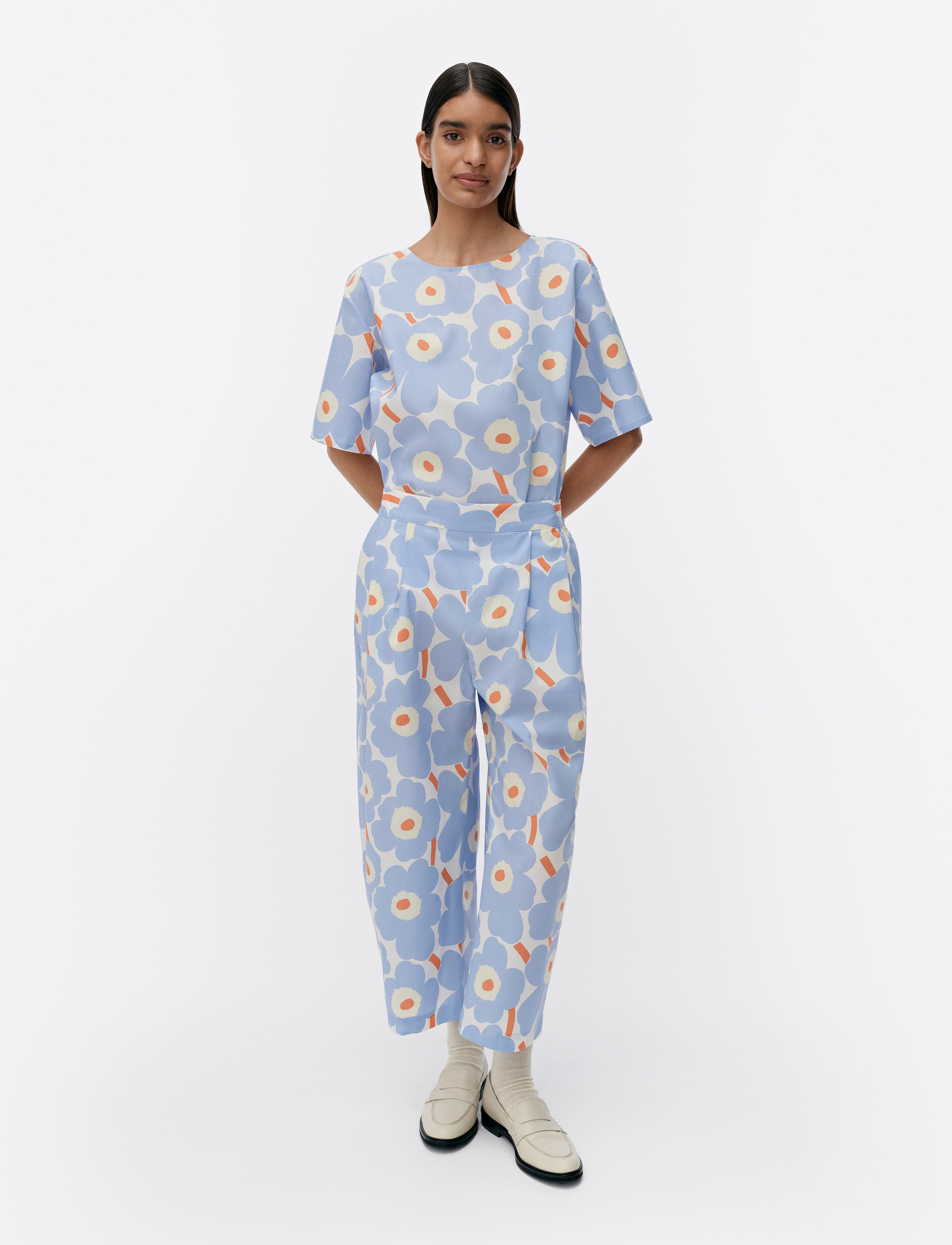 Marimekko Tuulla Unikko, 34, Trousers, Blau - Culottes, Frauen