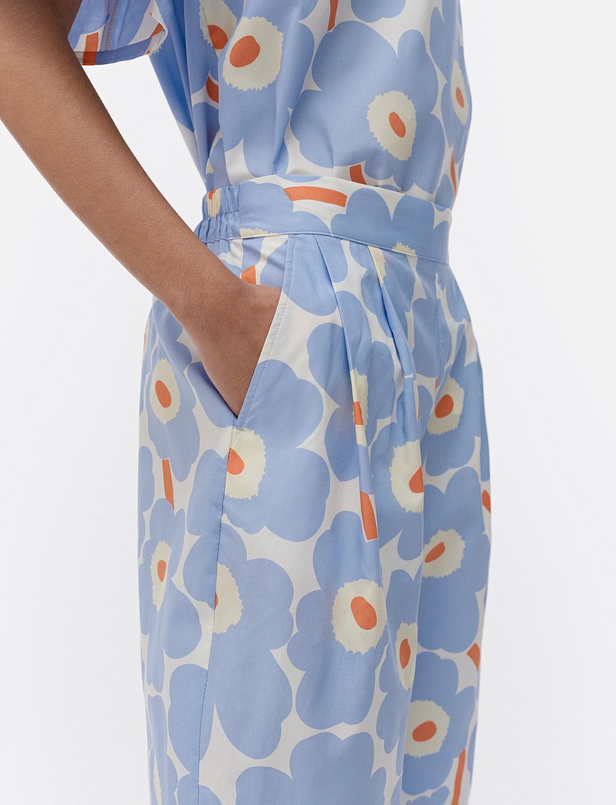 Marimekko - TUULLA UNIKKO - hosen mit geradem bein - light blue, orange, off white - 4
