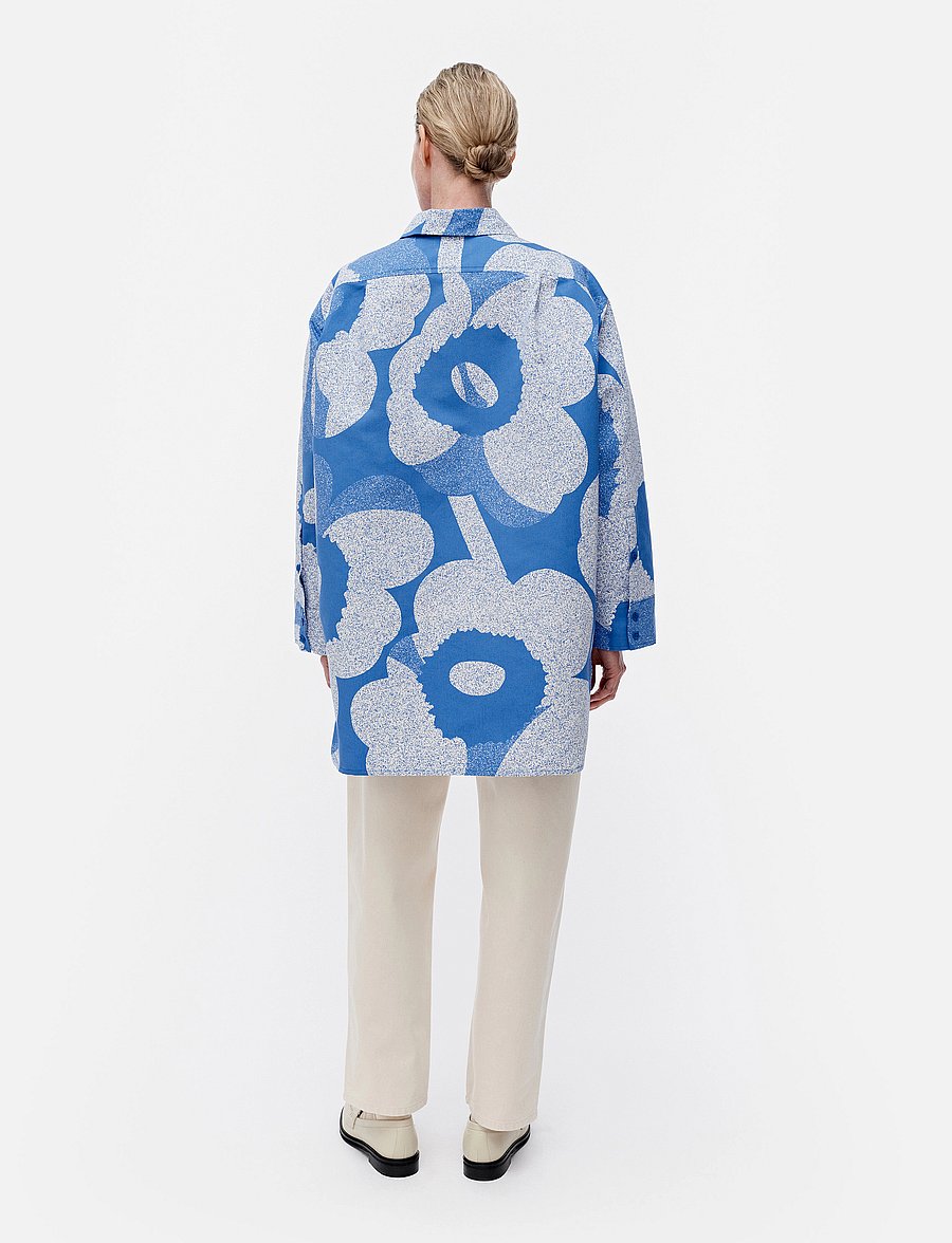 Marimekko - HEITTO UNIKKO - leinenhemden - blue, white - 3
