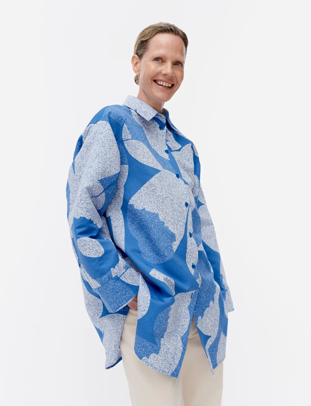 Marimekko - HEITTO UNIKKO - chemises de lin - blue, white - 4