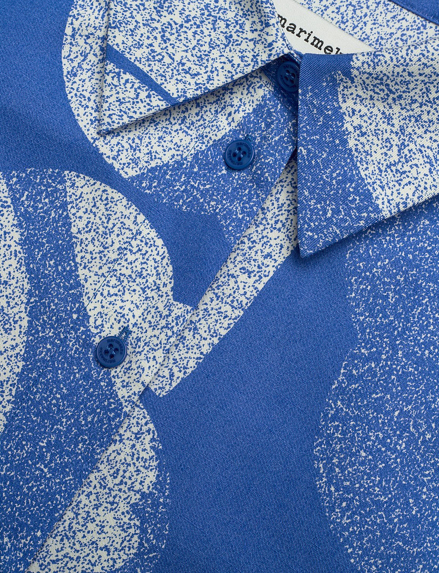 Marimekko - HEITTO UNIKKO - leinenhemden - blue, white - 5