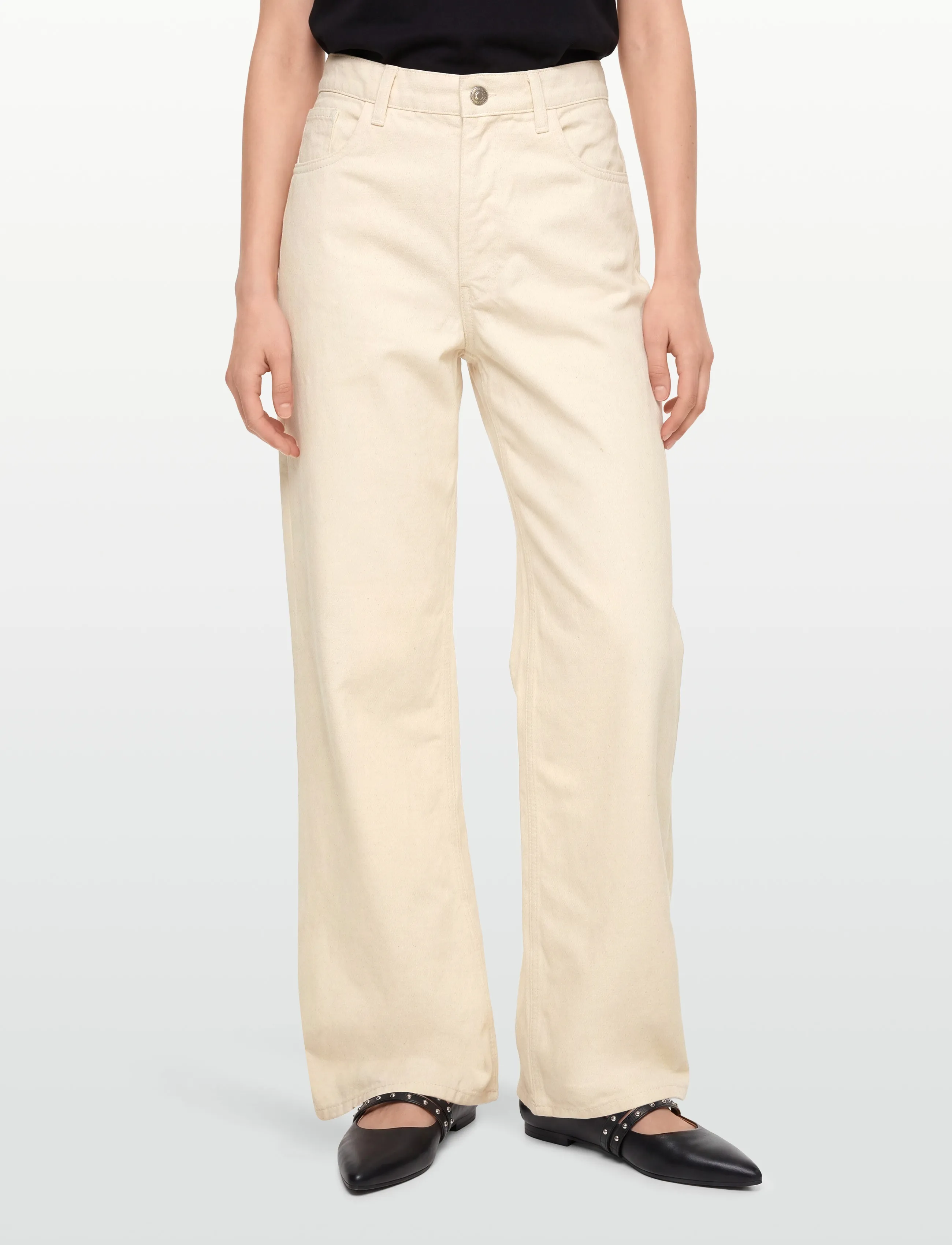 Marimekko - MARIDENIM LOOSE L - hosen mit weitem bein - natural - 3