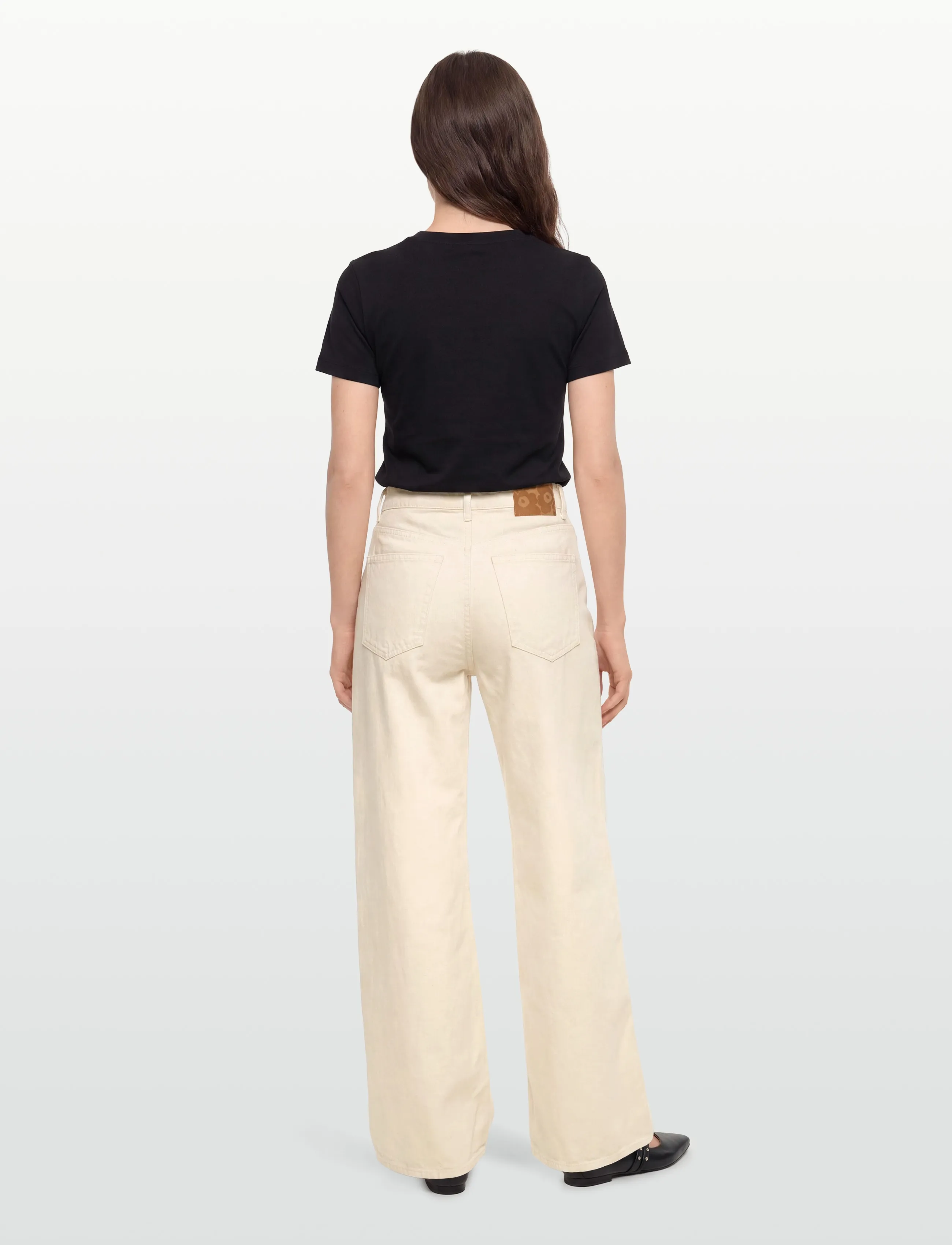 Marimekko - MARIDENIM LOOSE L - hosen mit weitem bein - natural - 4