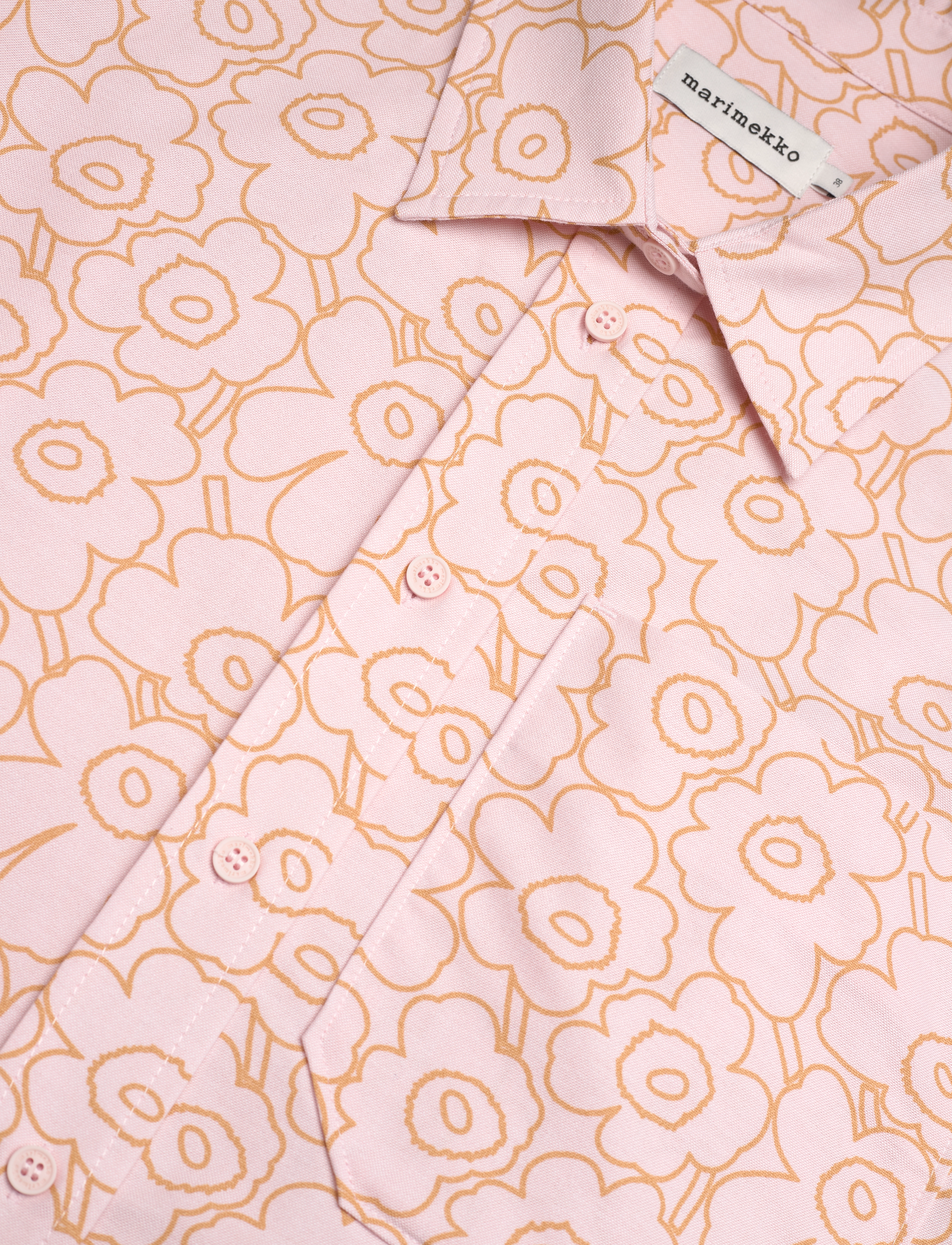 Marimekko - PROFIILI PIIRTO UNIKKO - langärmlige hemden - rose, light brown - 5
