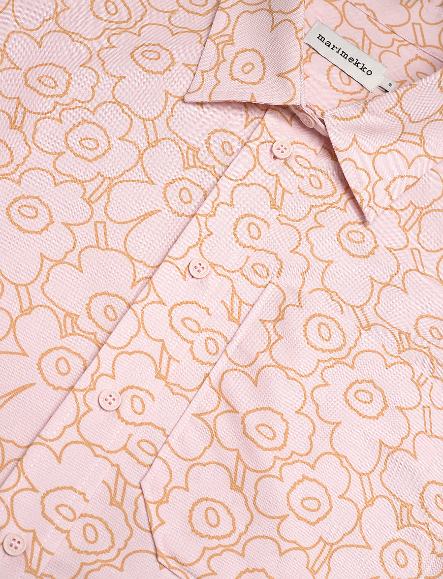 Marimekko - PROFIILI PIIRTO UNIKKO - langärmlige hemden - rose, light brown - 5