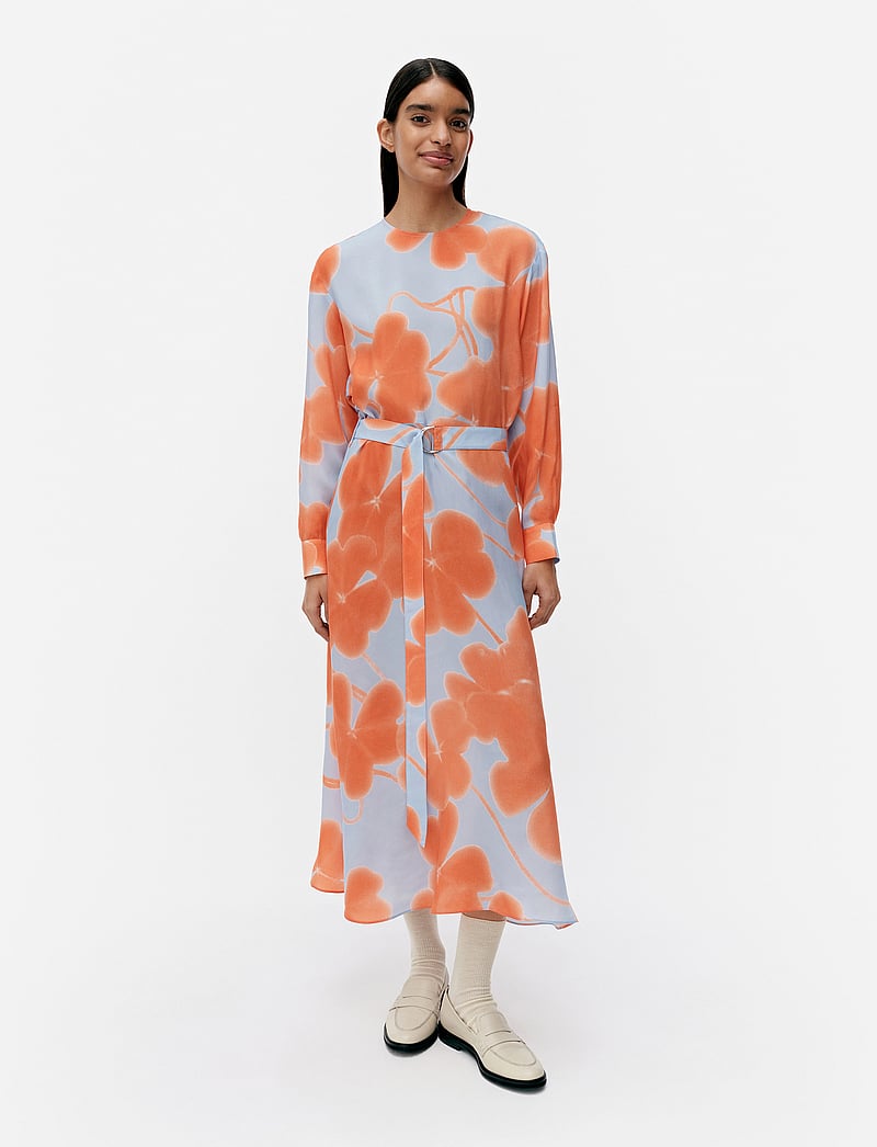 Marimekko - COMBU KETUNLEIPÄ - midikleider - light blue, orange, light pink - 0