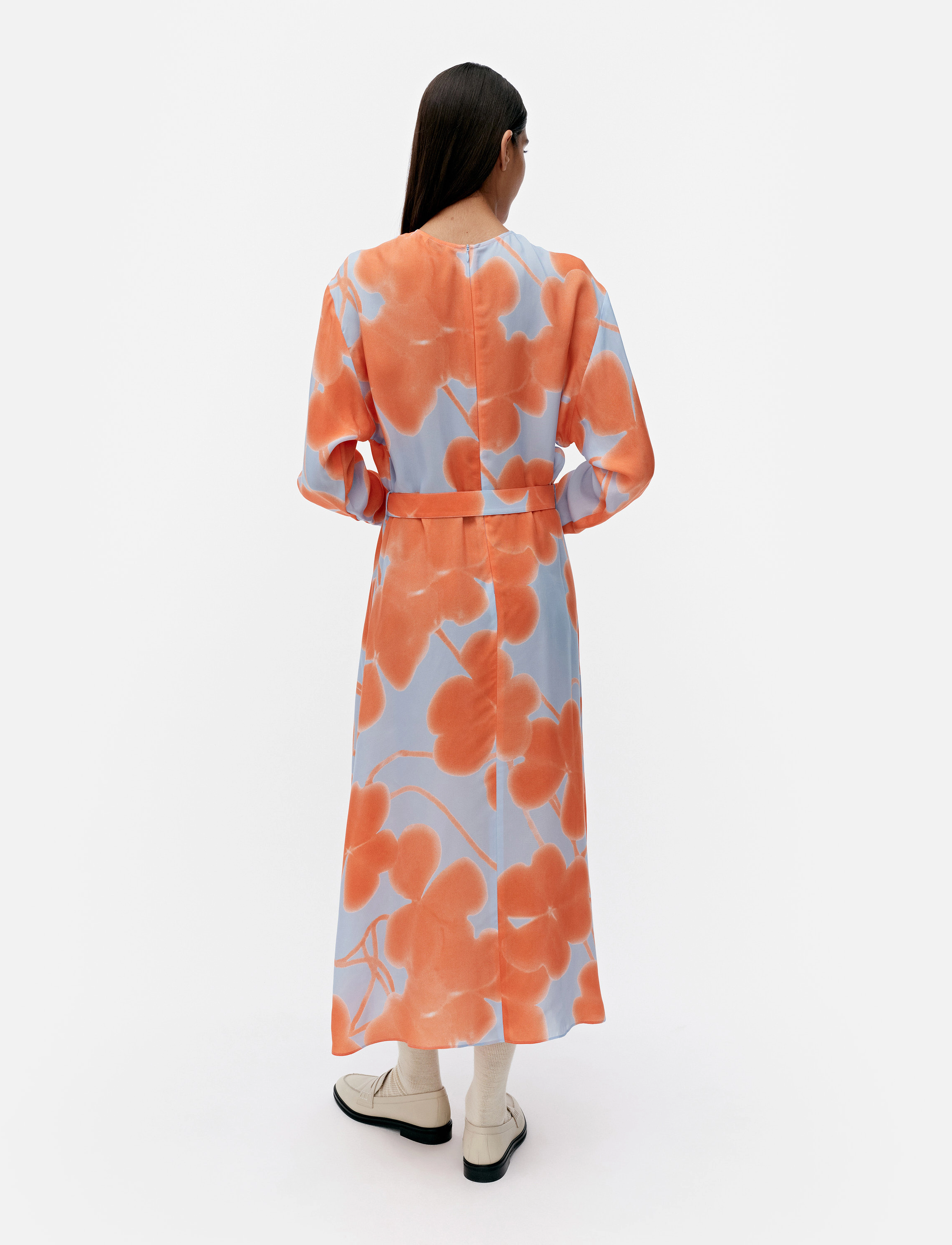 Marimekko - COMBU KETUNLEIPÄ - midi-jurken - light blue, orange, light pink - 4
