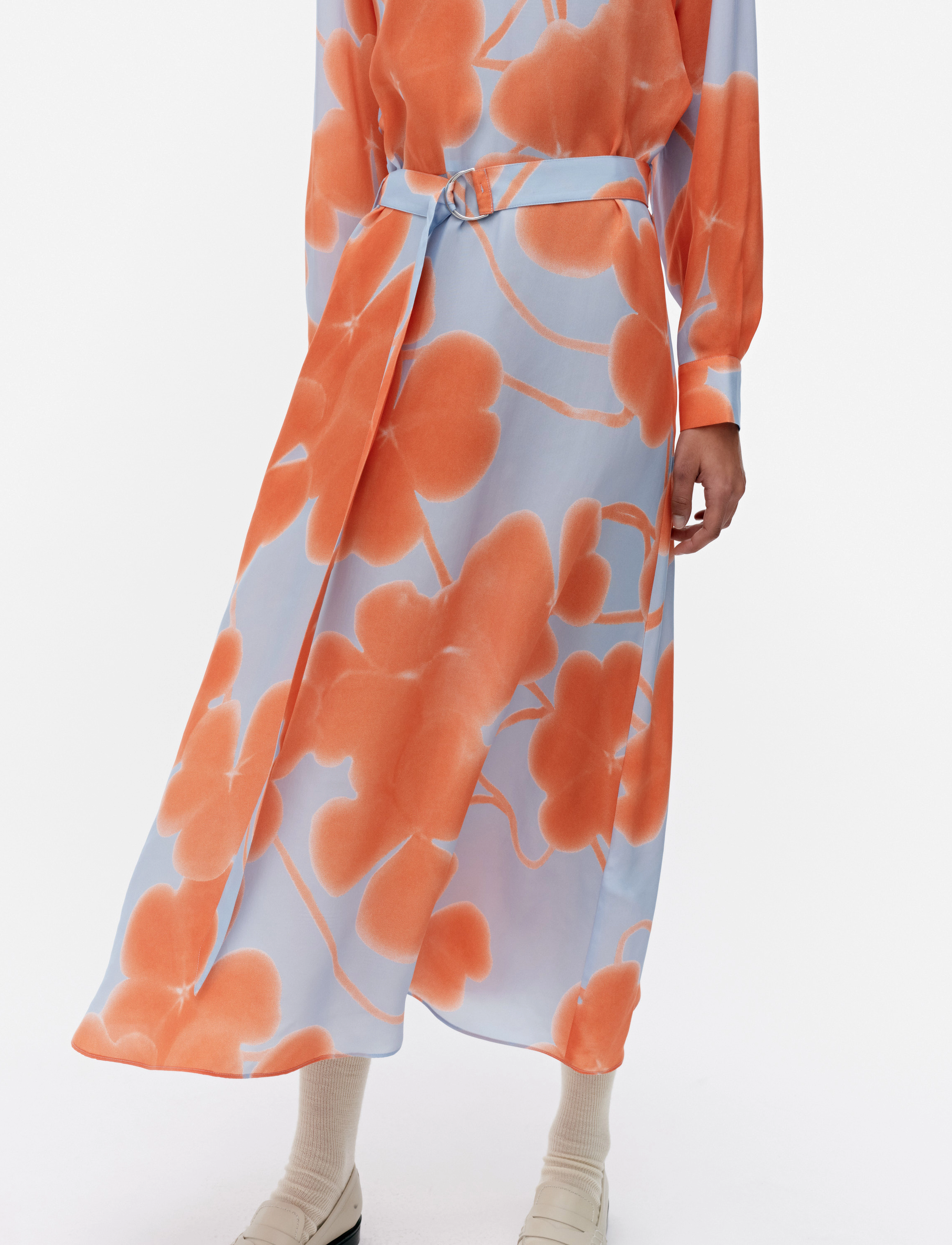Marimekko - COMBU KETUNLEIPÄ - midi-jurken - light blue, orange, light pink - 5