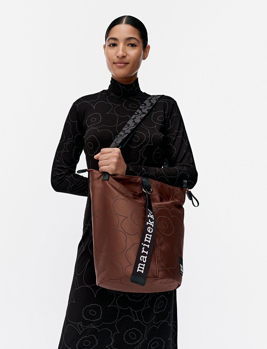 Marimekko - ALL DAY BUCKET PIIRTO UNIKKO - brown, black - 0