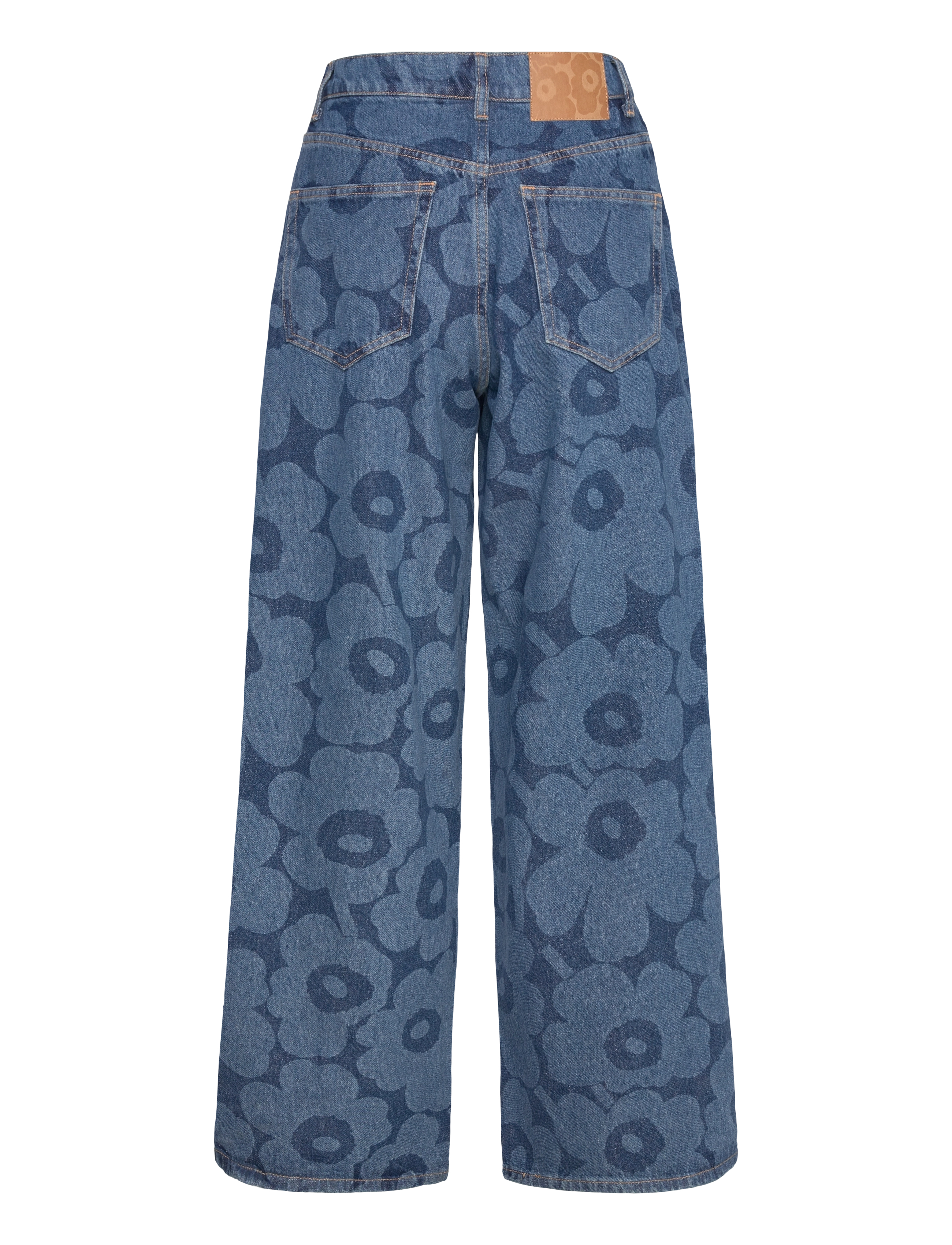 Marimekko - MARIDENIM LOOSE UNIKKO - hosen mit weitem bein - mid indigo - 2