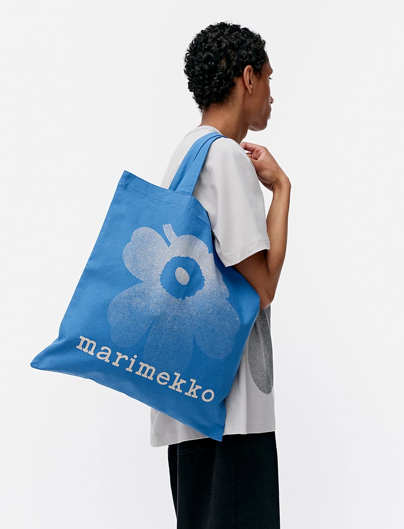 Marimekko - VANKKA UNIKKO PLACEMENT - tote-stiilis kotid - blue, off white - 0
