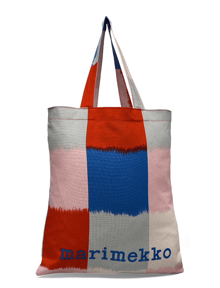 Marimekko - VANKKA OSTJAKKI PLACEMENT - tote bags - light pink, blue, red - 1