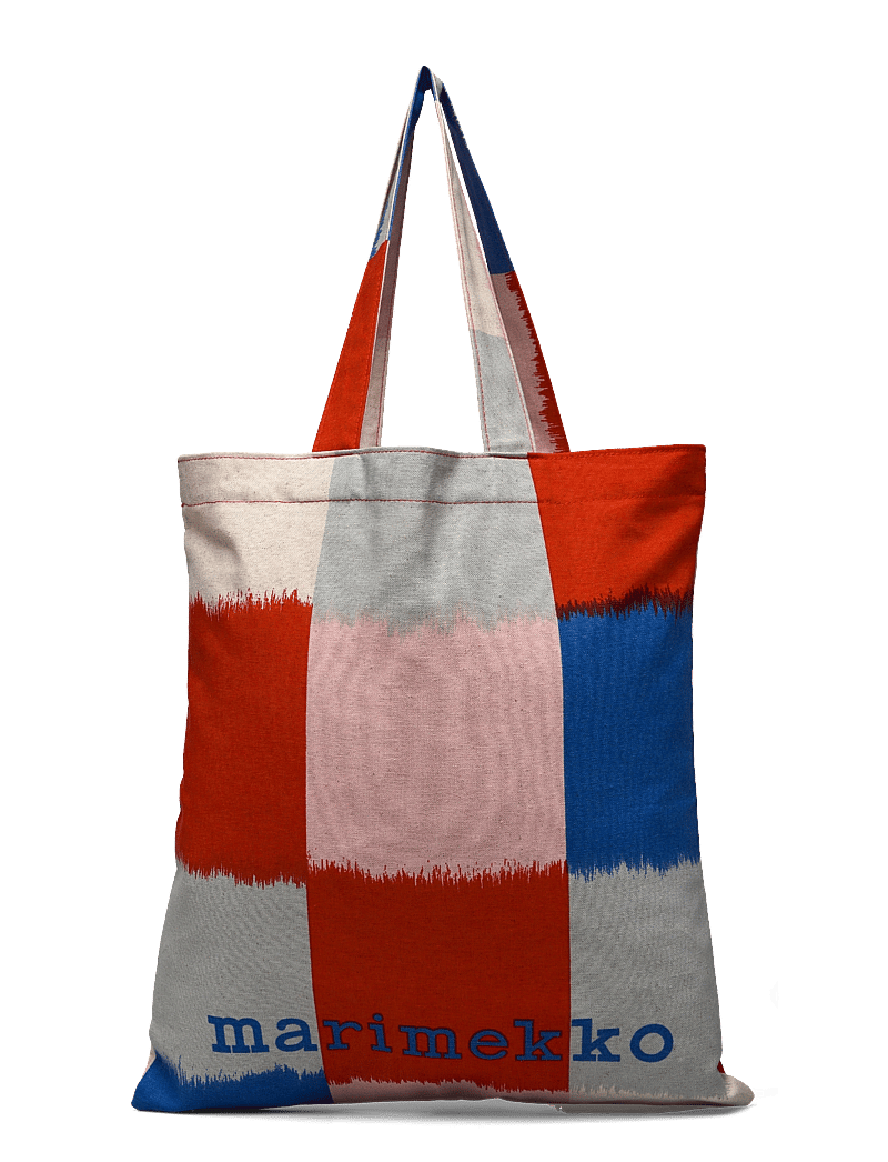 Marimekko - VANKKA OSTJAKKI PLACEMENT - pirkinių krepšiai - light pink, blue, red - 2