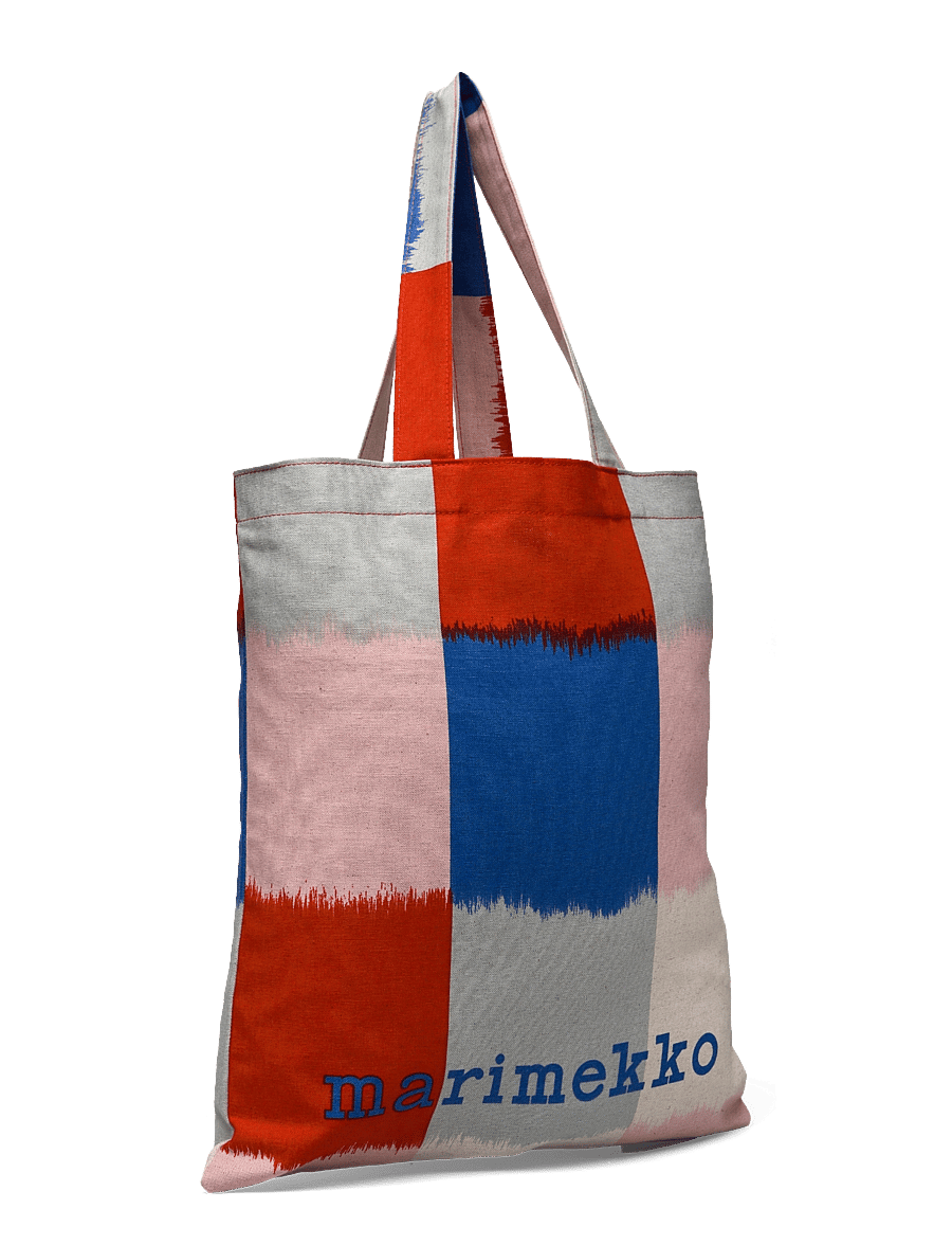 Marimekko - VANKKA OSTJAKKI PLACEMENT - tote bags - light pink, blue, red - 3