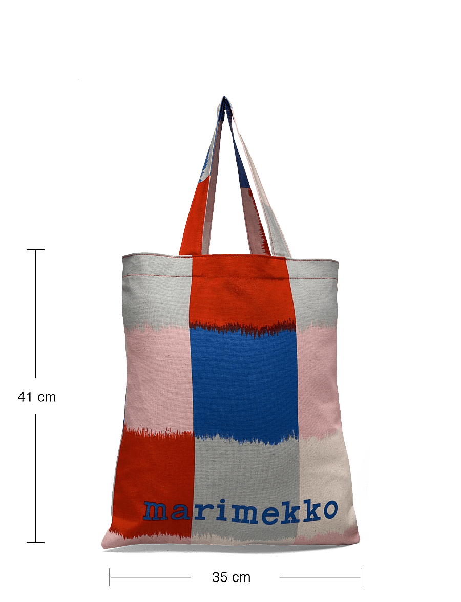 Marimekko - VANKKA OSTJAKKI PLACEMENT - tote bags - light pink, blue, red - 5