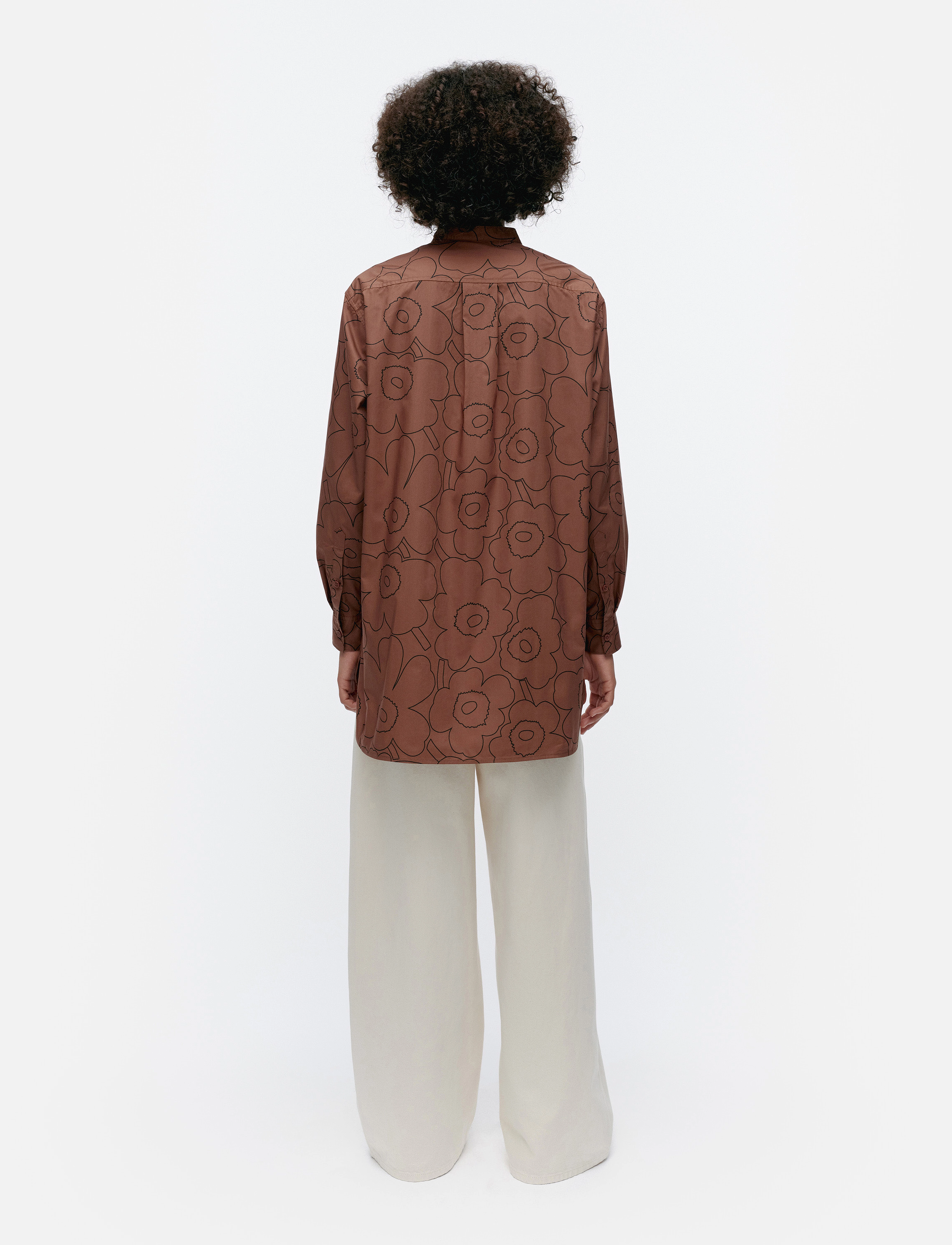 Marimekko - ROHKEA PIIRTO UNIKKO - long-sleeved shirts - dark brown, black - 3