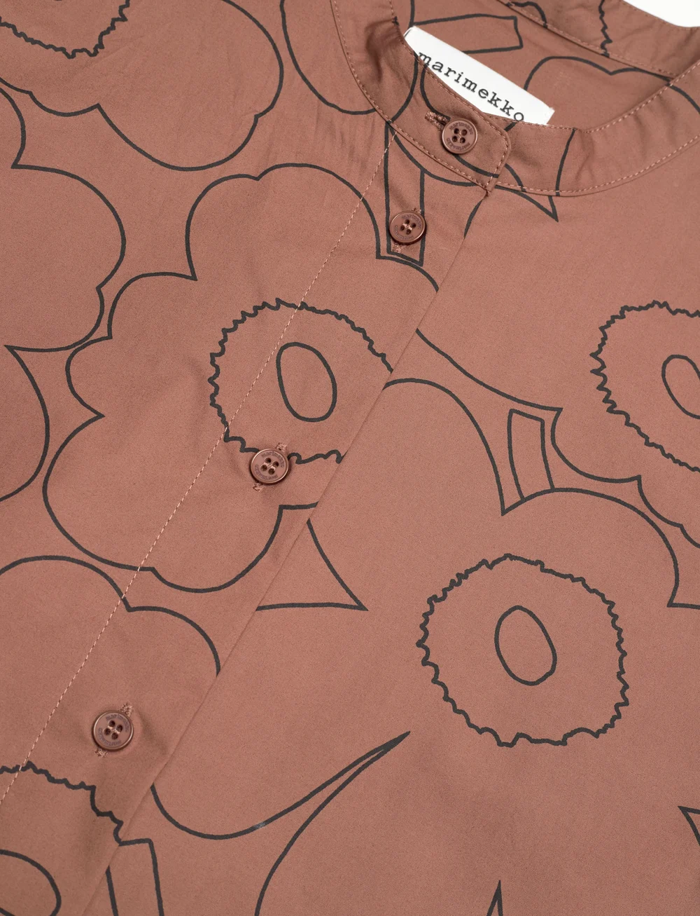 Marimekko - ROHKEA PIIRTO UNIKKO - langærmede skjorter - dark brown, black - 5