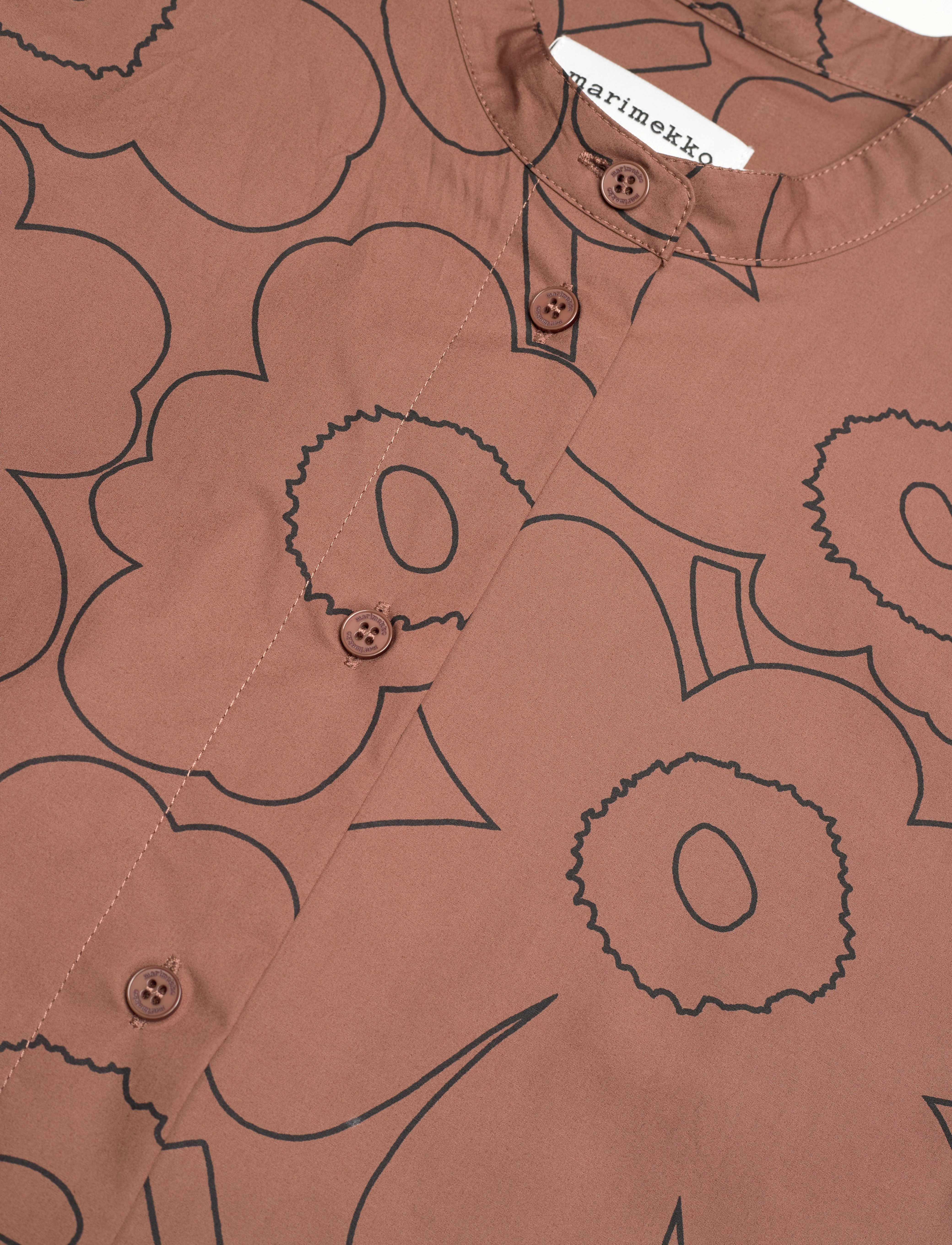 Marimekko - ROHKEA PIIRTO UNIKKO - long-sleeved shirts - dark brown, black - 5