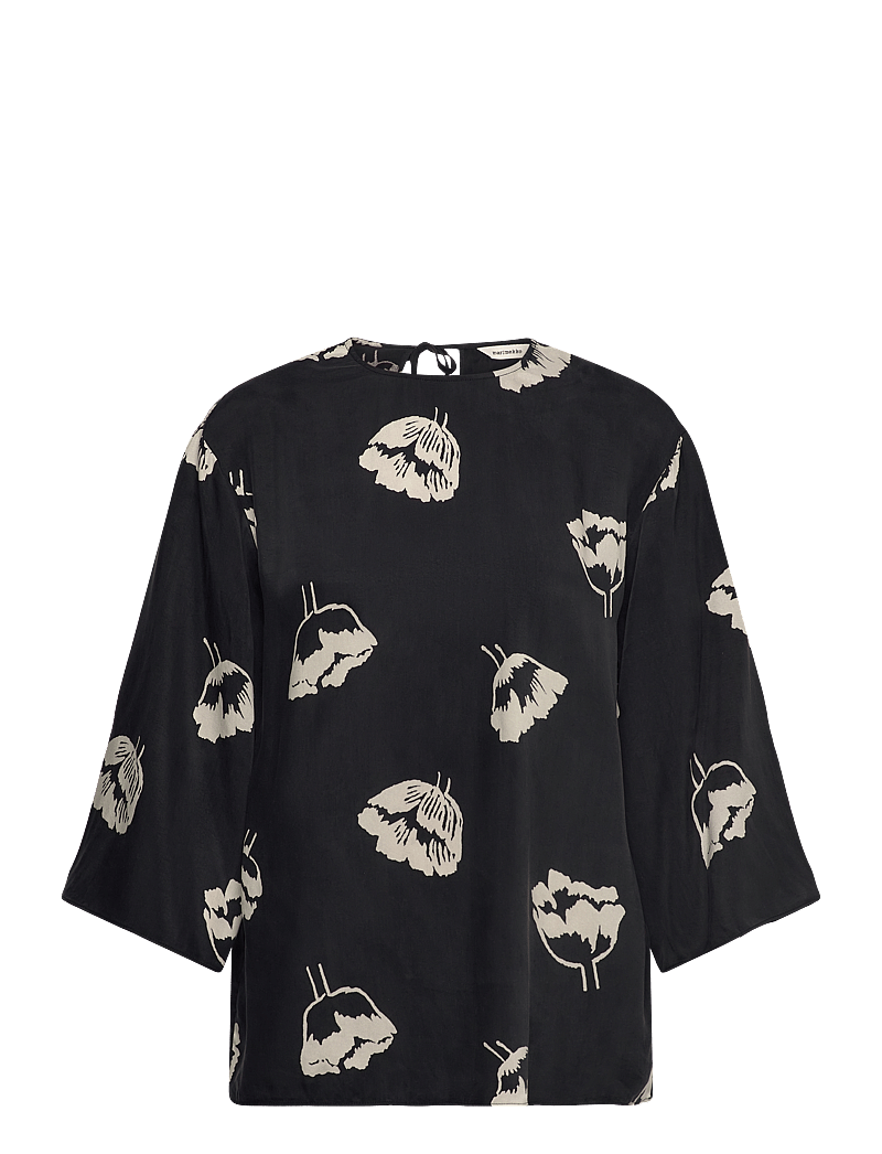 Marimekko - OAJA MYSKI - langärmlige tops - black, off white - 1