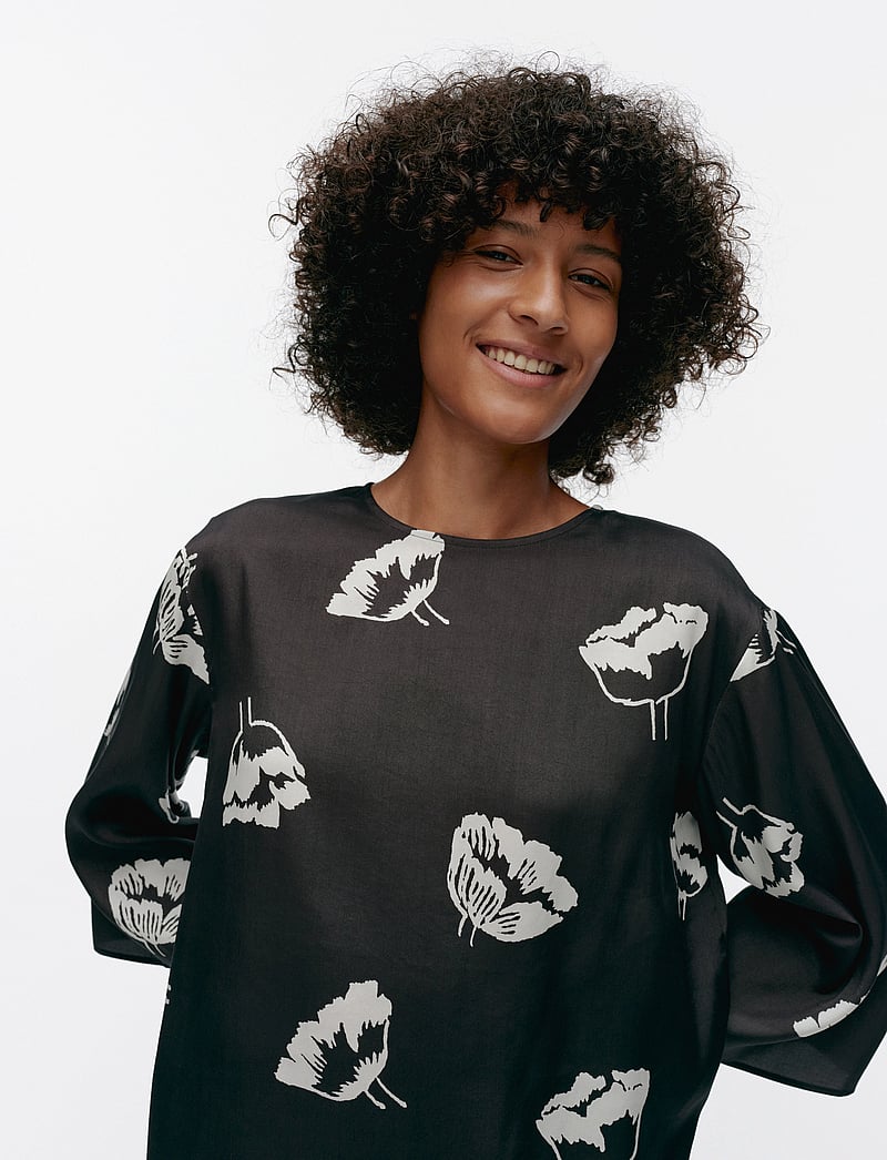 Marimekko - OAJA MYSKI - langärmlige tops - black, off white - 4