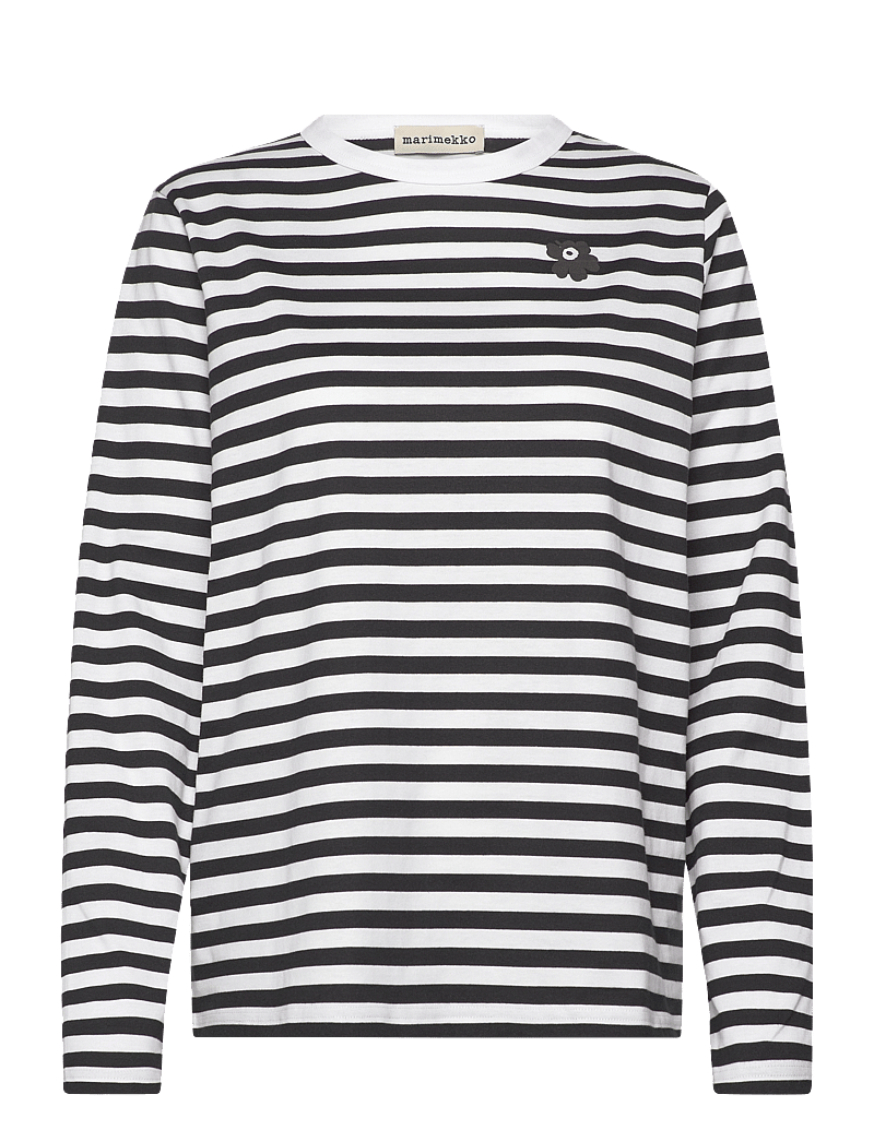 Marimekko - TASARAITA UNIKKO LS - langærmede toppe - white, black - 1