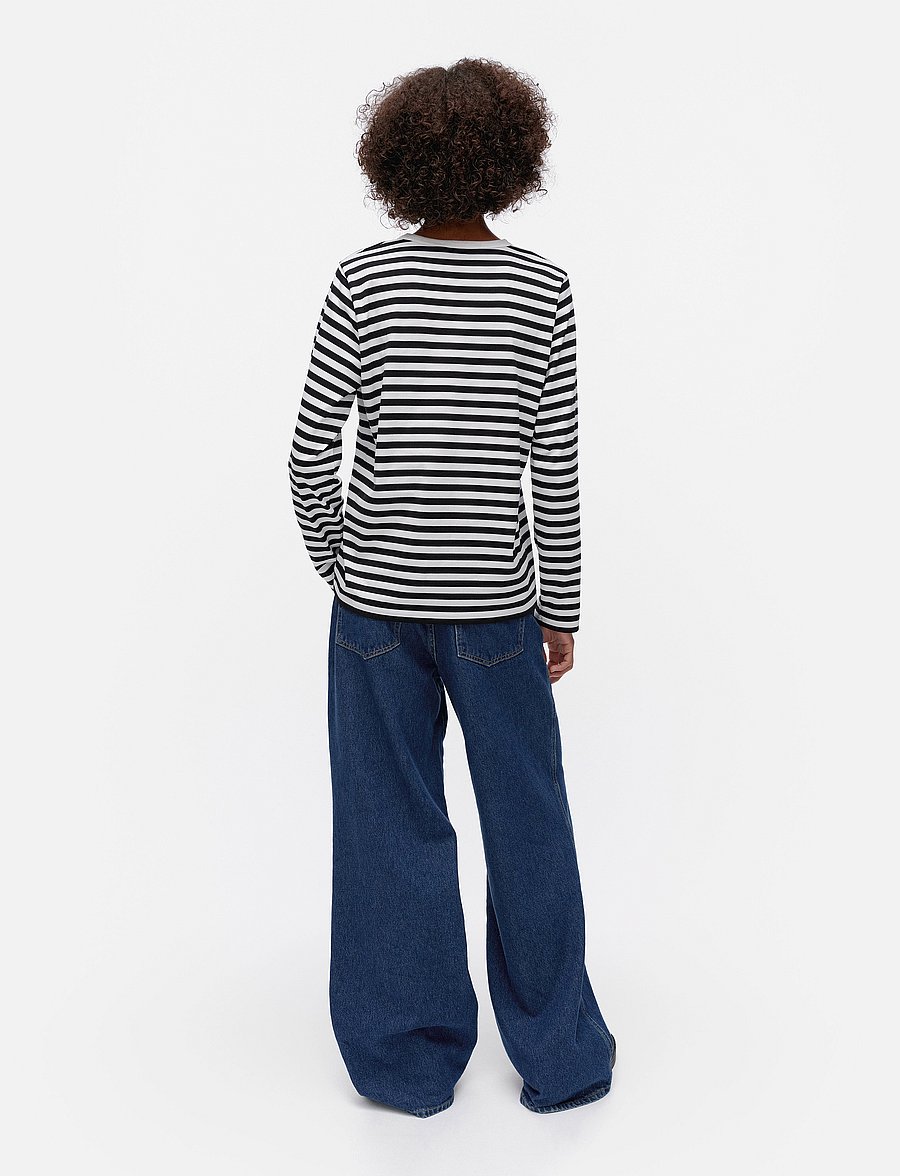 Marimekko - TASARAITA UNIKKO LS - langärmlige tops - white, black - 3