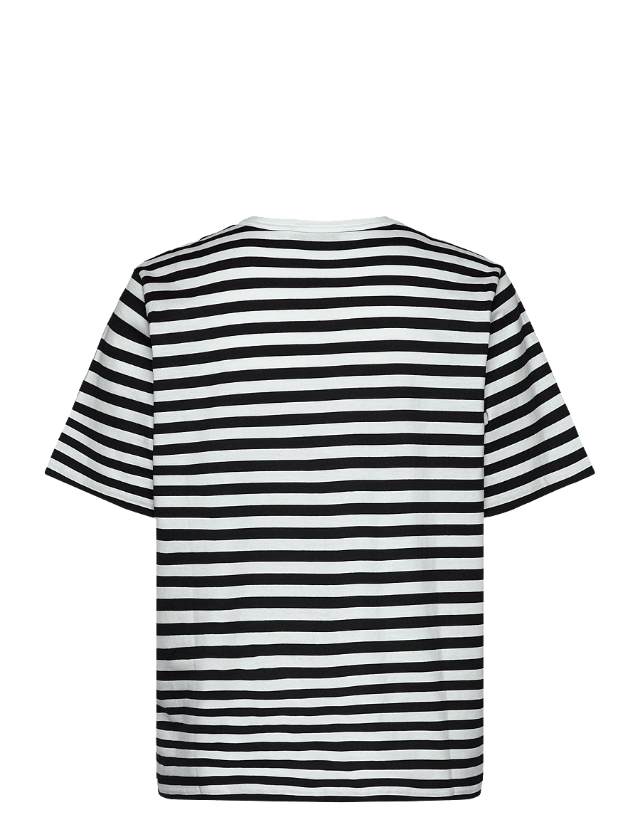 Marimekko - TASARAITA UNIKKO SS - t-shirts & tops - white, black - 1