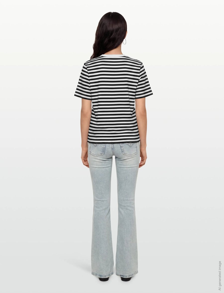 Marimekko - TASARAITA UNIKKO SS - t-shirts & tops - white, black - 4