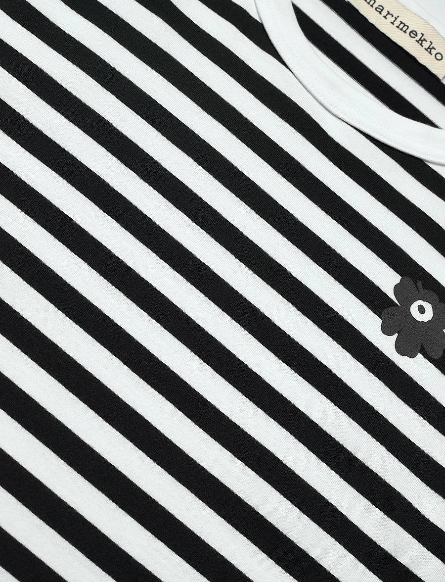 Marimekko - TASARAITA UNIKKO SS - t-shirts & tops - white, black - 2