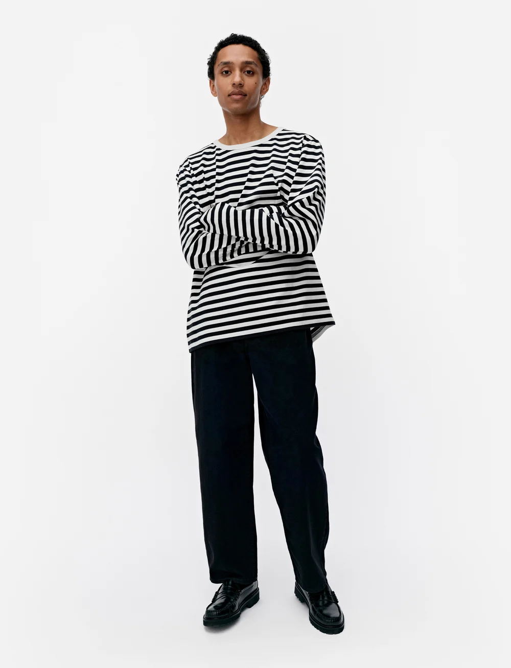 Marimekko - TASARAITA UNISEX LS - langärmlige tops - white, black - 3