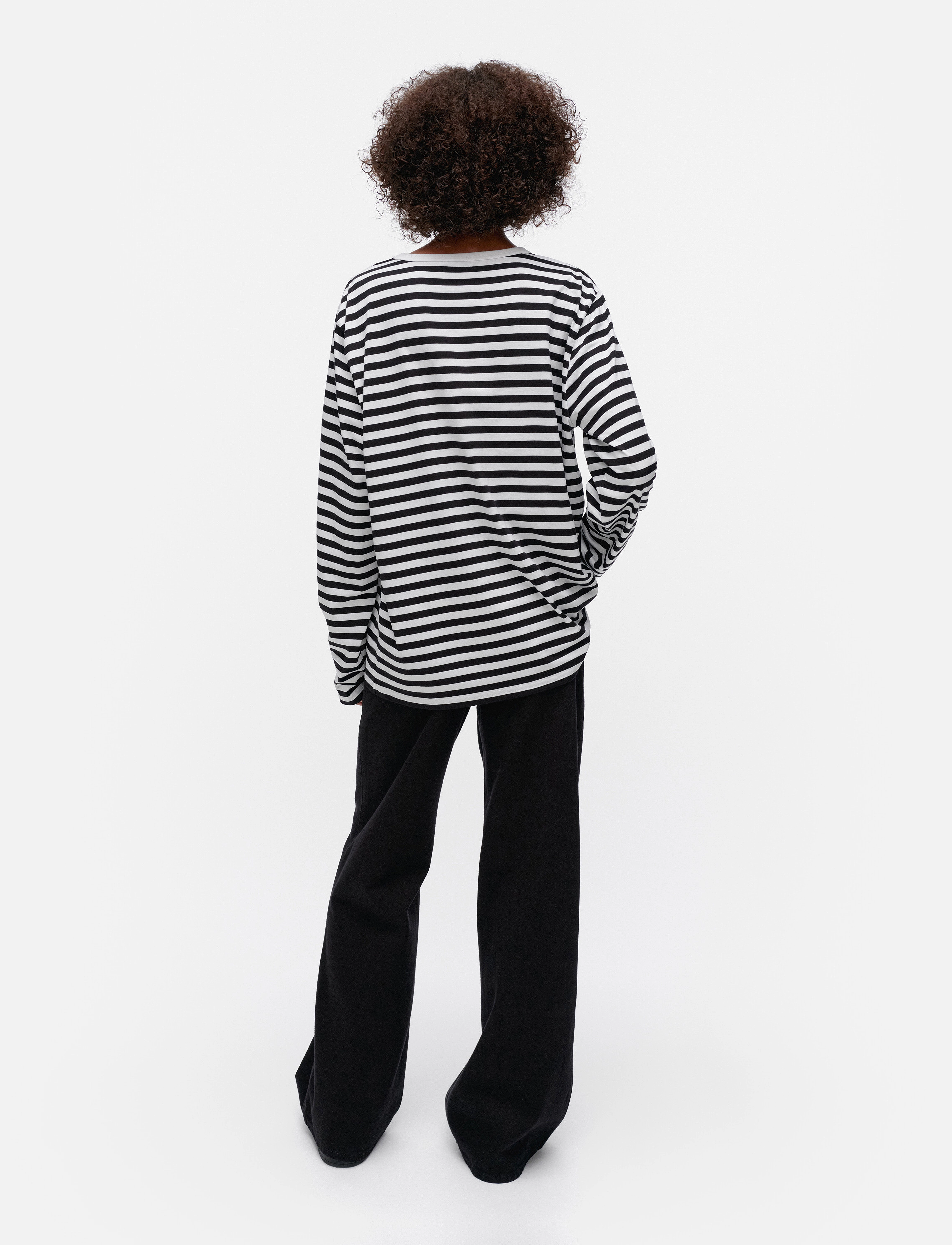 Marimekko - TASARAITA UNISEX LS - long-sleeved tops - white, black - 4
