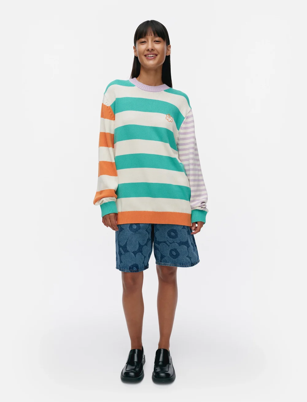 Marimekko - KESÄKOJU MAALIS PATJA - stickade tröjor - off white, green, lilac - 3