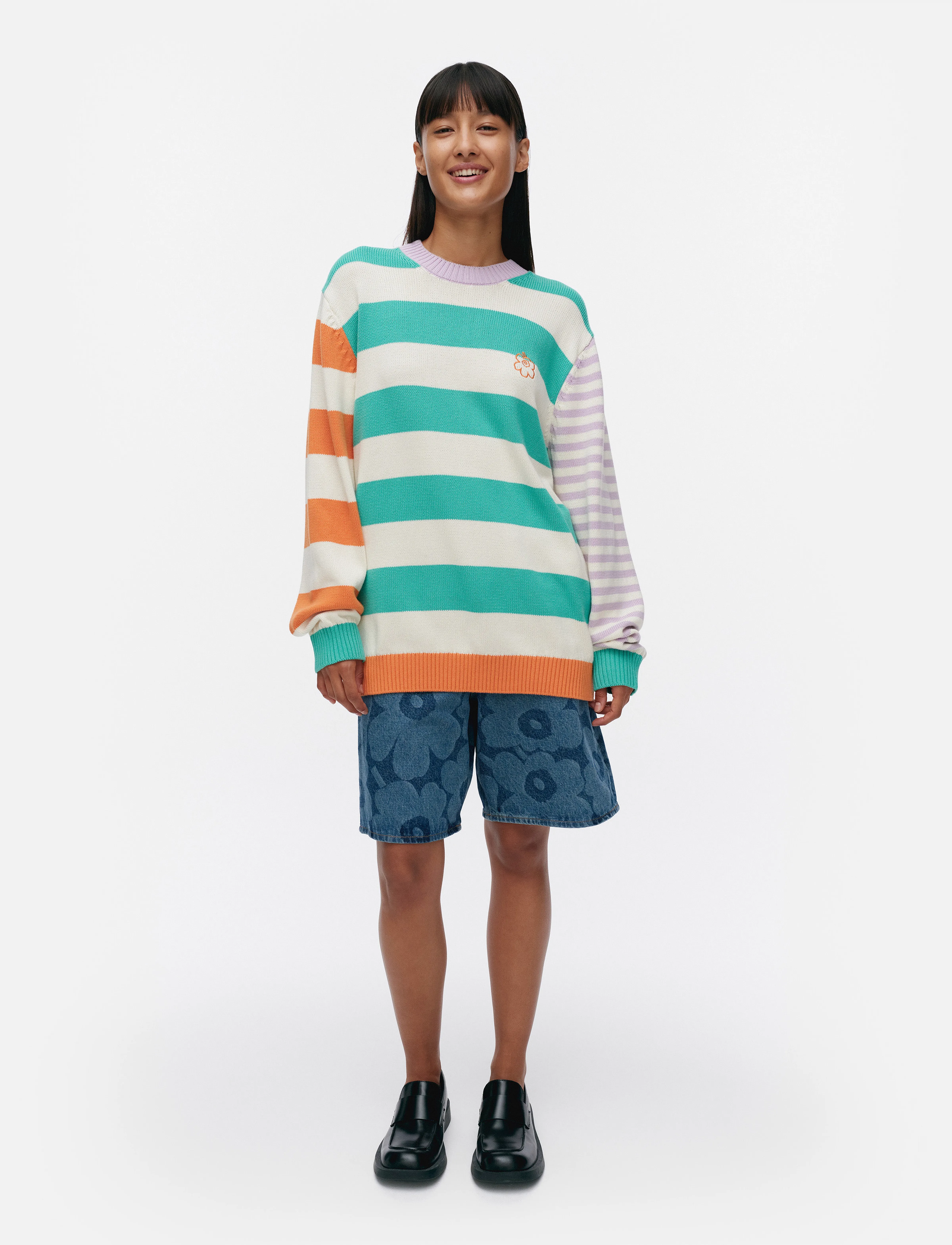 Marimekko - KESÄKOJU MAALIS PATJA - off white, green, lilac - 3