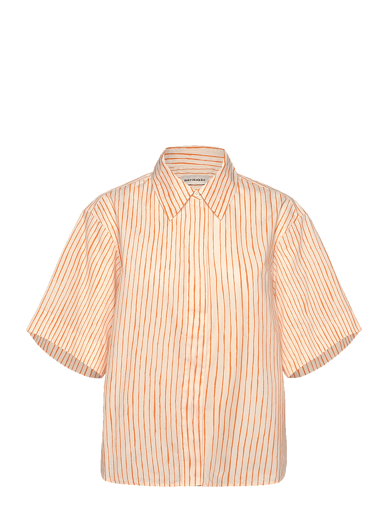 Marimekko - SINERTÄVÄ AITA - kortærmede skjorter - off white, orange - 1