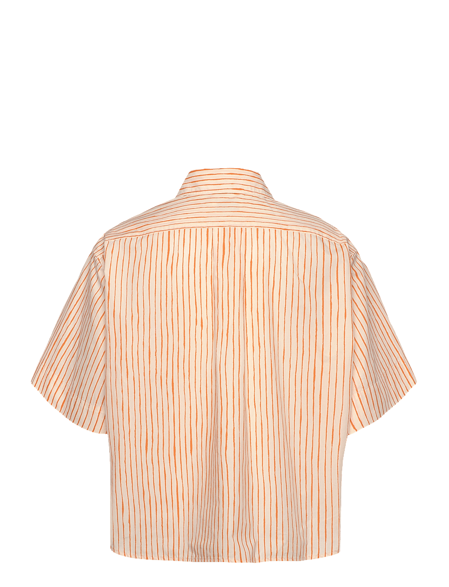 Marimekko - SINERTÄVÄ AITA - kurzärmlige hemden - off white, orange - 2