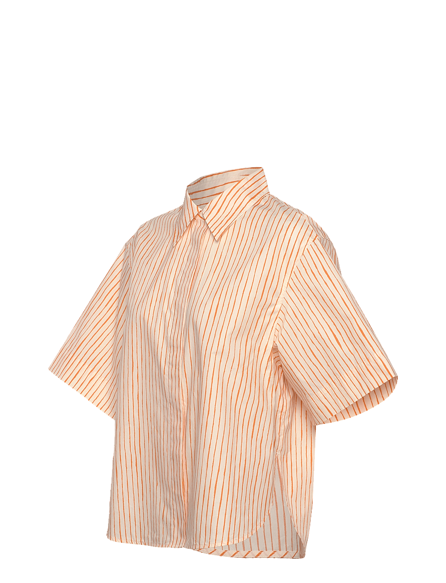 Marimekko - SINERTÄVÄ AITA - kurzärmlige hemden - off white, orange - 3