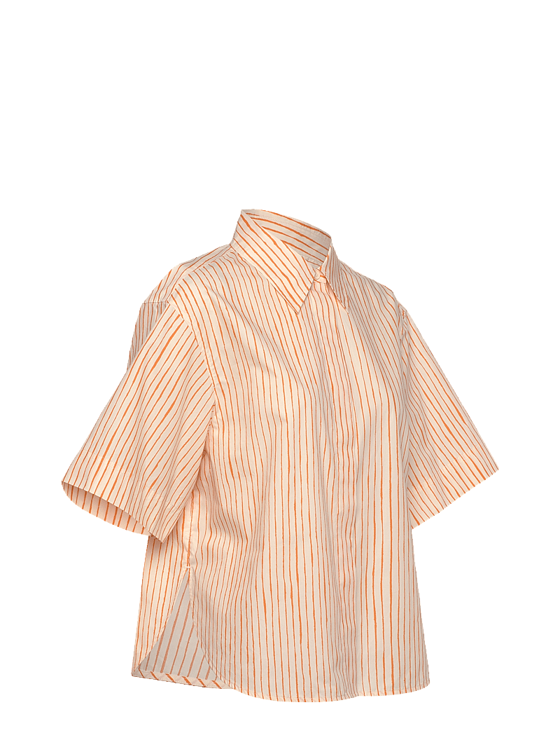 Marimekko - SINERTÄVÄ AITA - kortærmede skjorter - off white, orange - 4