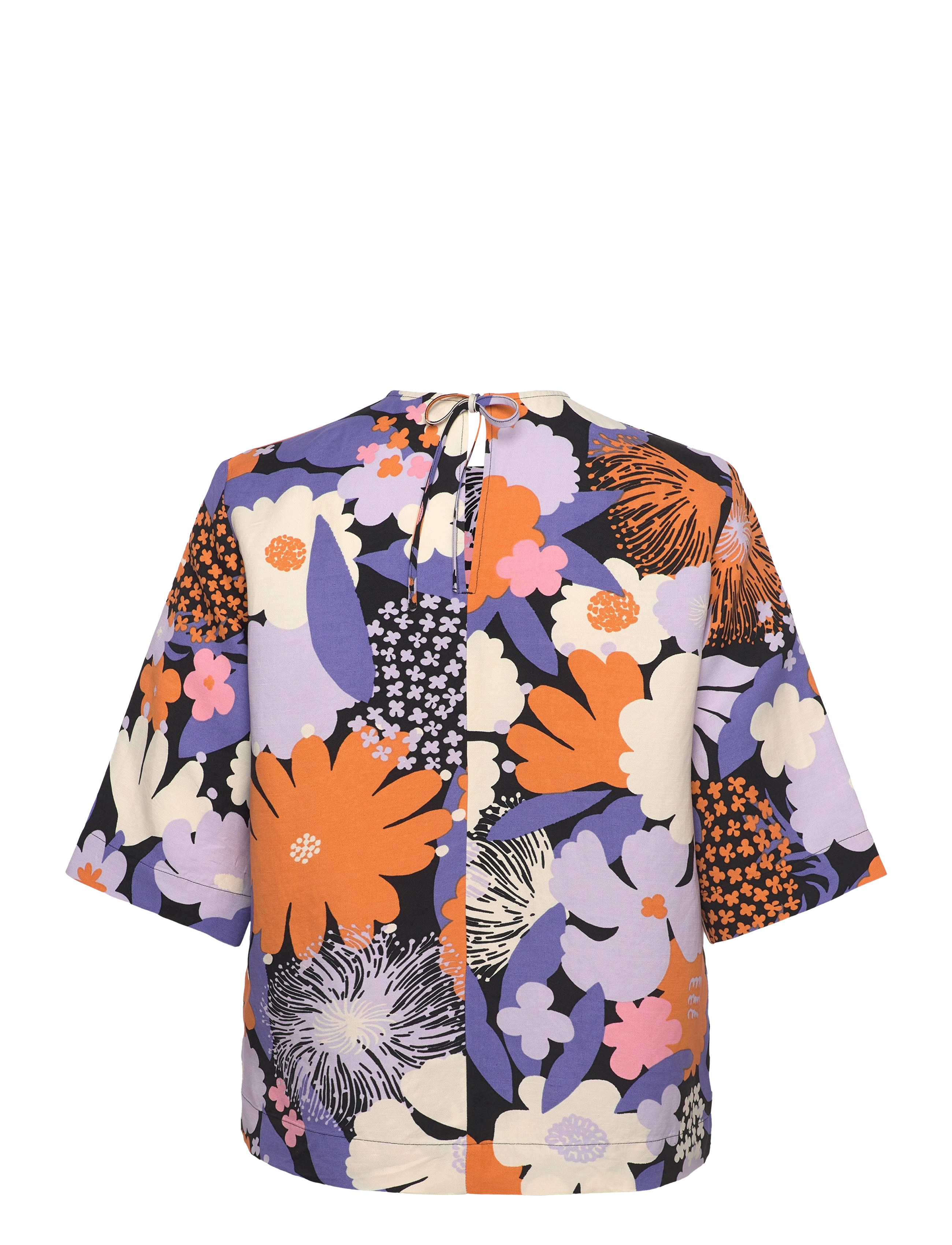Marimekko - ORKIDEA SUVIKIMPPU - t-shirts - lilac, orange, black, off whi. - 2