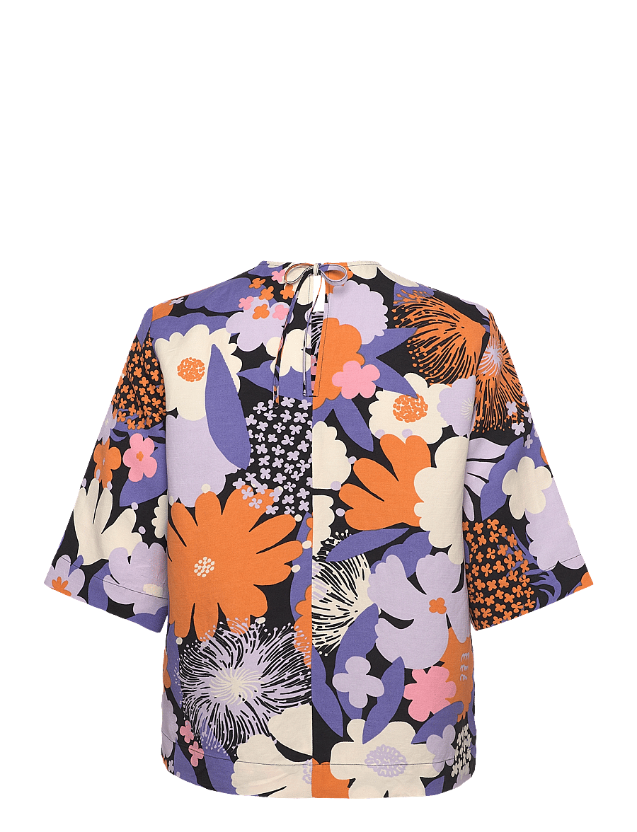 Marimekko - ORKIDEA SUVIKIMPPU - t-shirts - lilac, orange, black, off whi. - 2