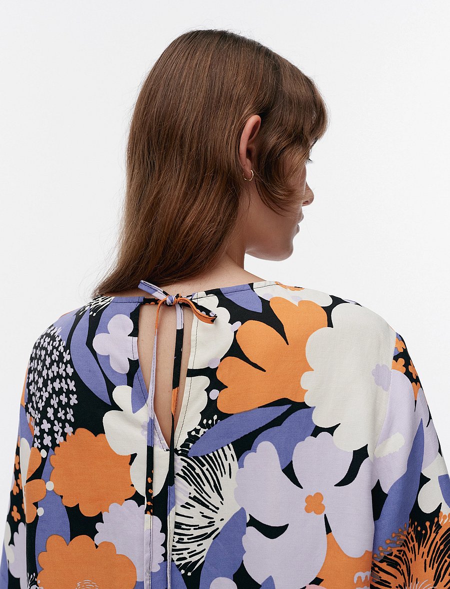 Marimekko - ORKIDEA SUVIKIMPPU - t-shirts - lilac, orange, black, off whi. - 4