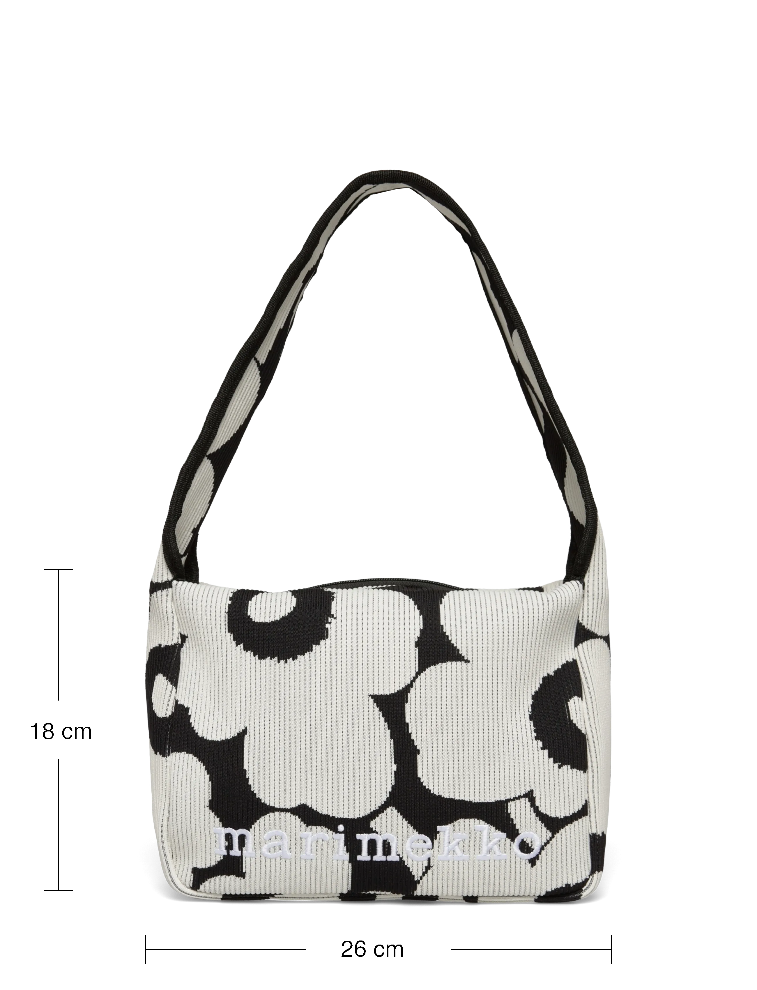 Marimekko - KNITTED SHOULDERBAG UNIKKO - shoulder bags - black, off white - 3