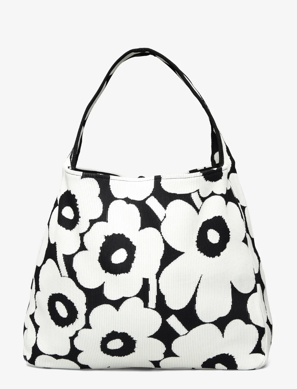 Marimekko - KNITTED BAG LARGE UNIKKO - totes - black, off white - 2