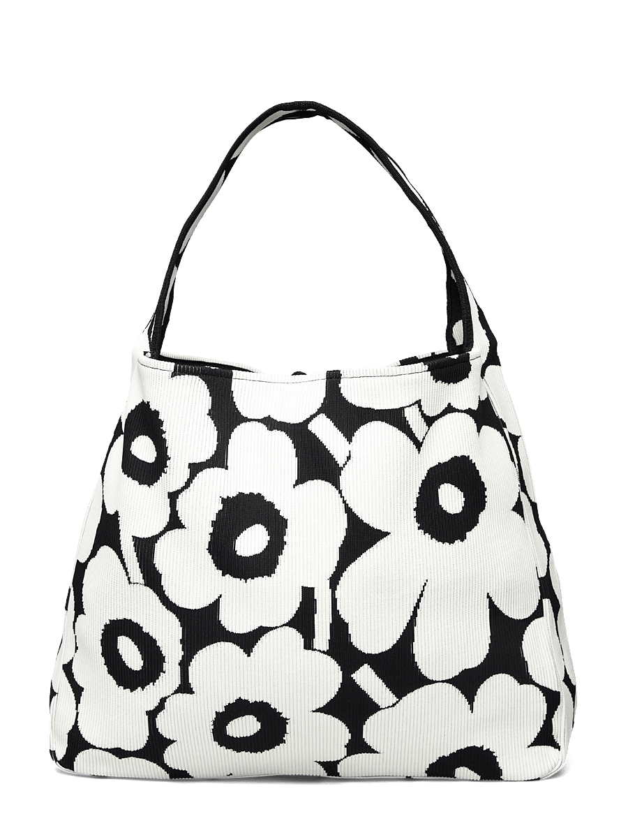 Marimekko - KNITTED BAG LARGE UNIKKO - tote bags - black, off white - 2
