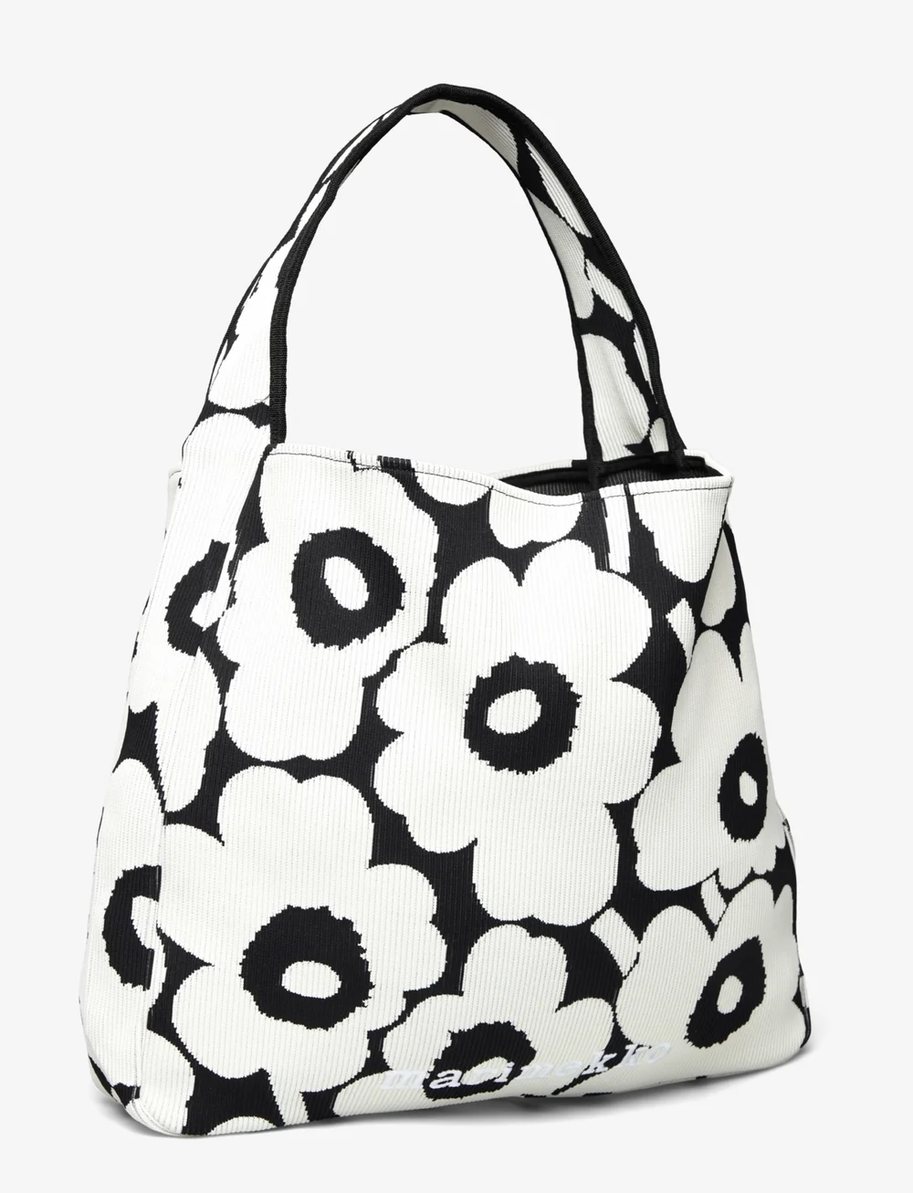 Marimekko - KNITTED BAG LARGE UNIKKO - totes - black, off white - 3