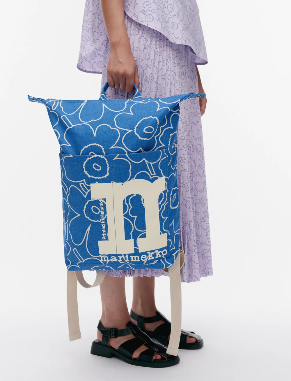 Marimekko - MONO BACKPACK PIIRTO UNIKKO - modetrends - blue, off white - 0