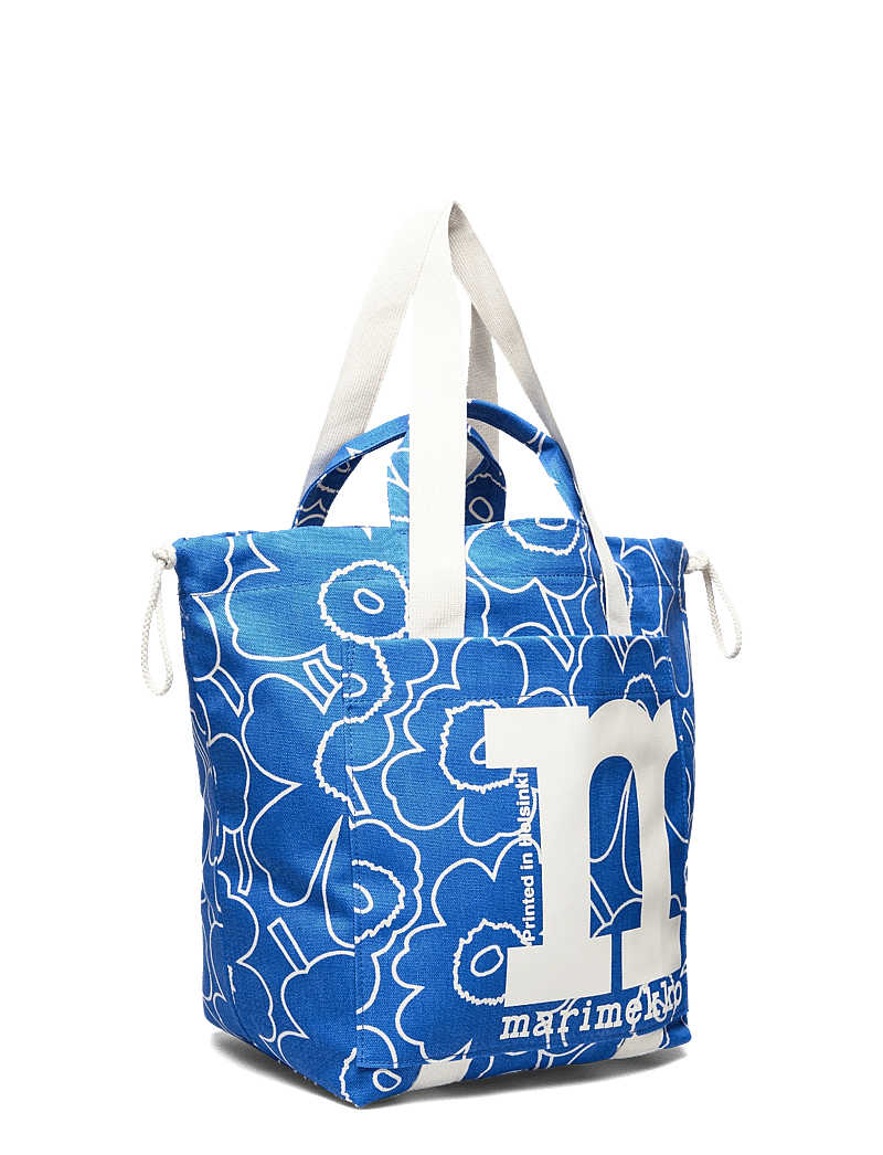 Marimekko - MONO CITY TOTE PIIRTO UNIKKO - tote bags - blue, off white - 3