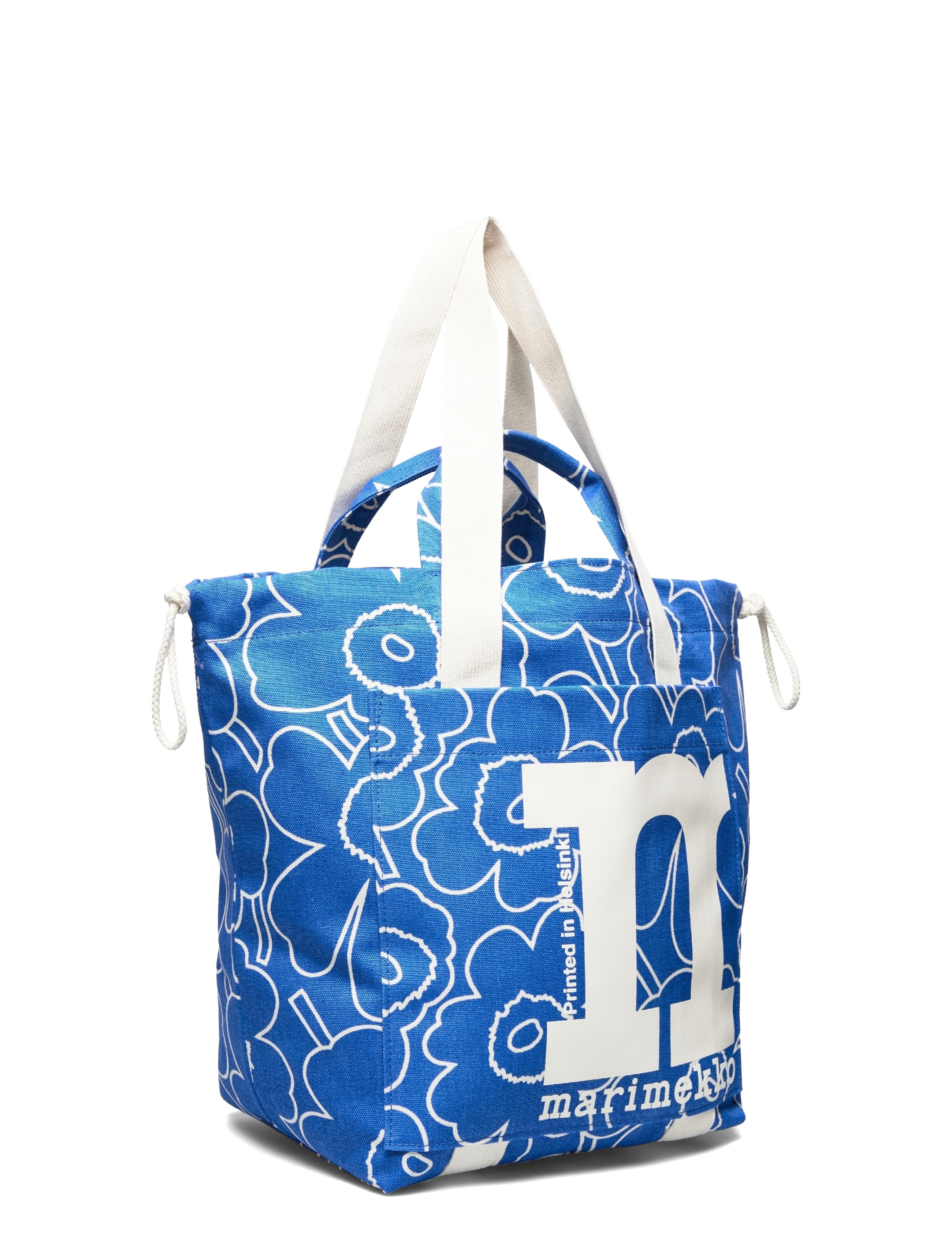 Marimekko - MONO CITY TOTE PIIRTO UNIKKO - tote bags - blue, off white - 3