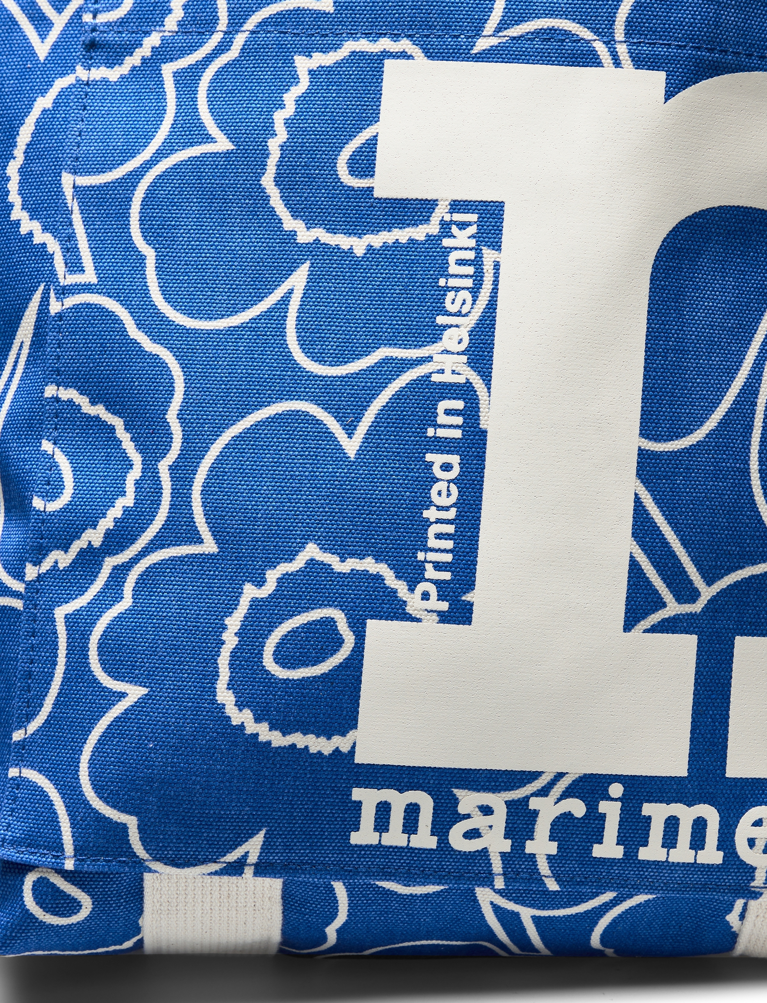 Marimekko - MONO CITY TOTE PIIRTO UNIKKO - tote bags - blue, off white - 4