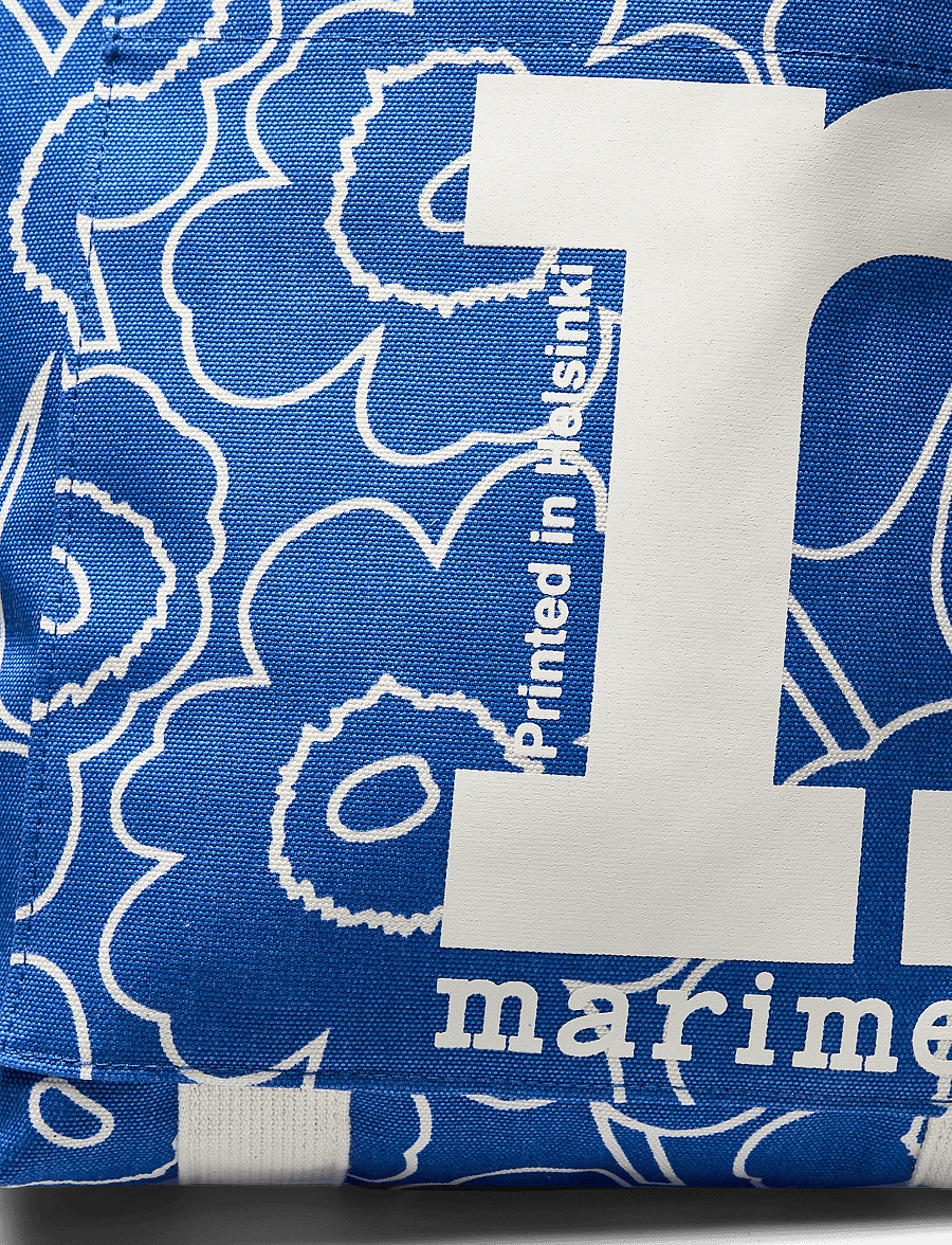 Marimekko - MONO CITY TOTE PIIRTO UNIKKO - tote bags - blue, off white - 4