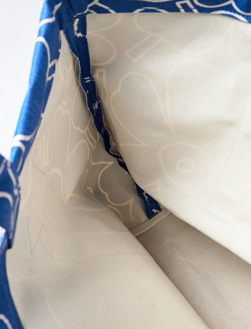 Marimekko - MONO CITY TOTE PIIRTO UNIKKO - tote bags - blue, off white - 5